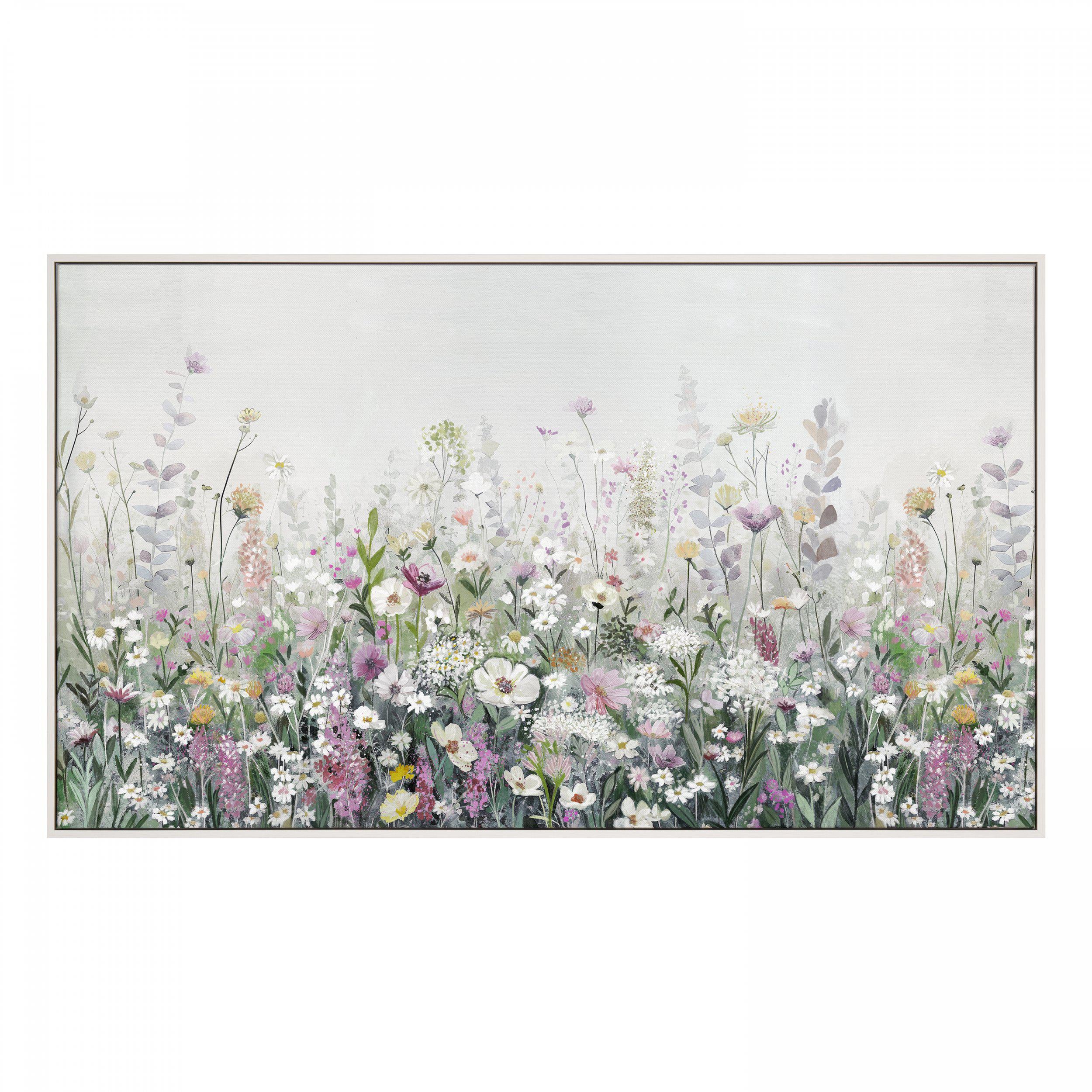 Floral Cascade Framed Canvas
