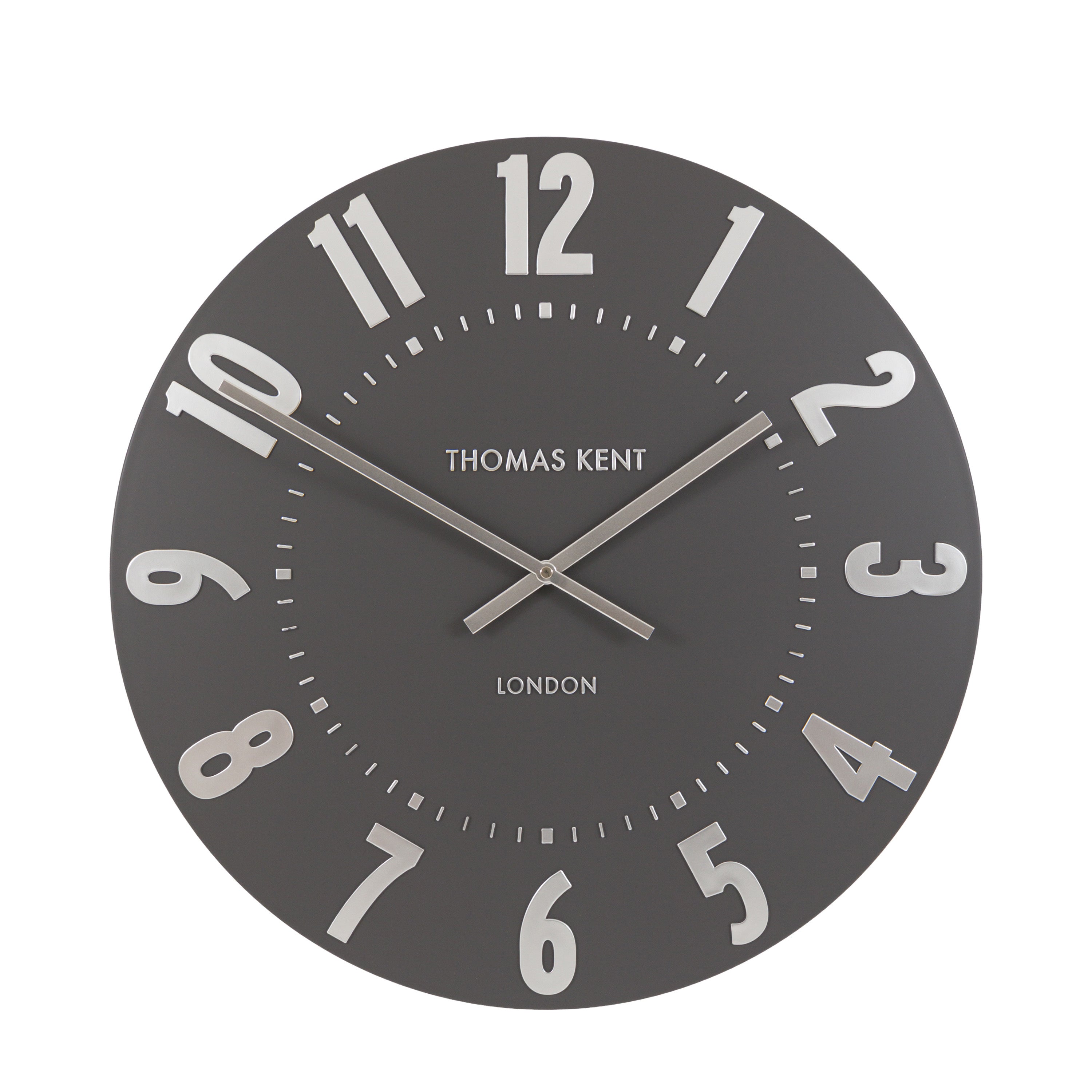 Mulberry Wall Clock Graphite Silver 20in