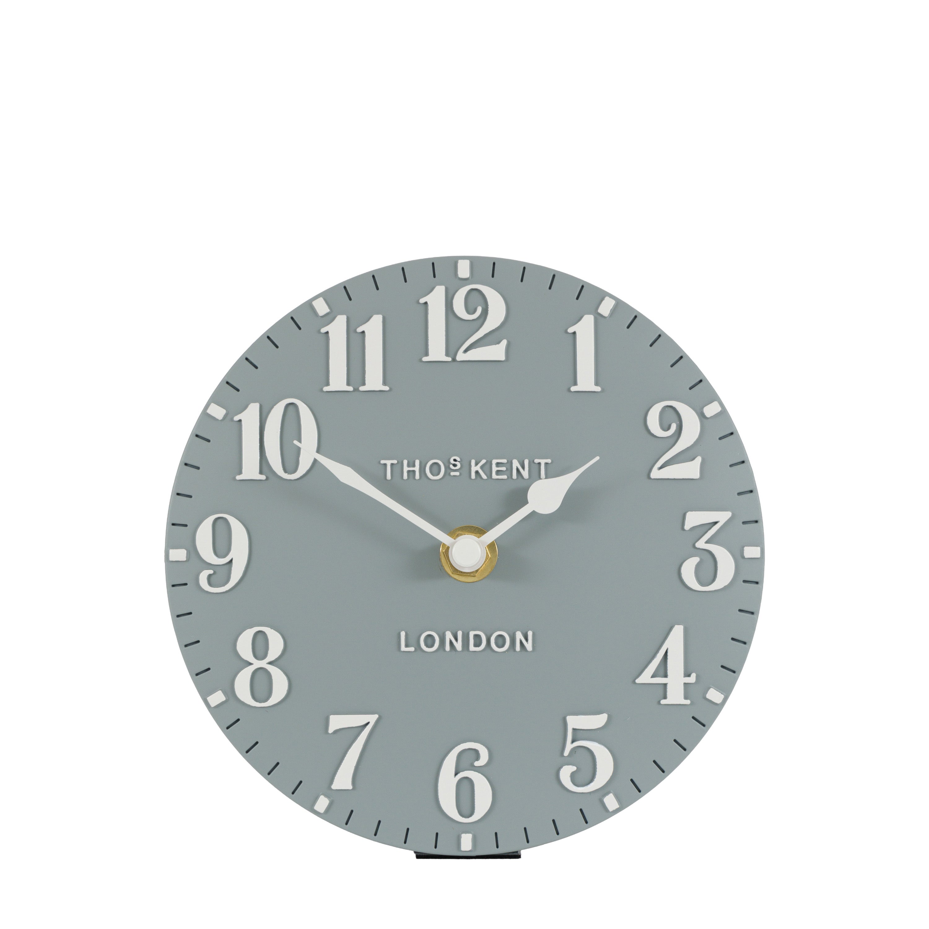 Arabic Mantel Clock Flax Blue 6in