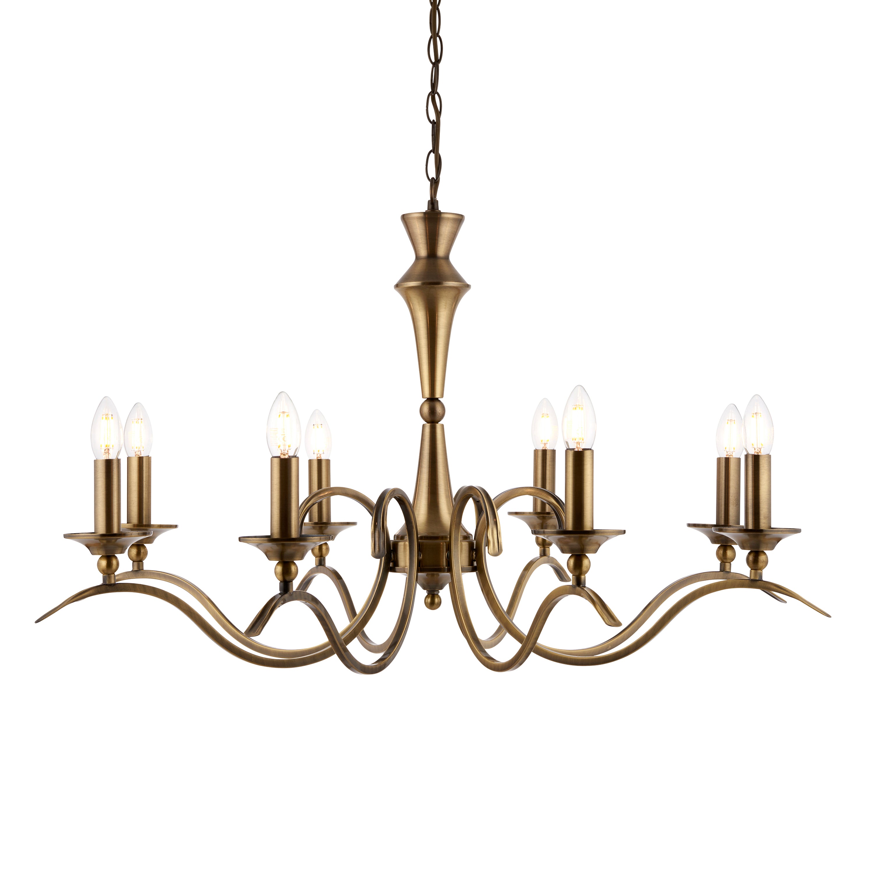 Kora 8 Pendant Light Antique Brass - Steel | Migo Interiors