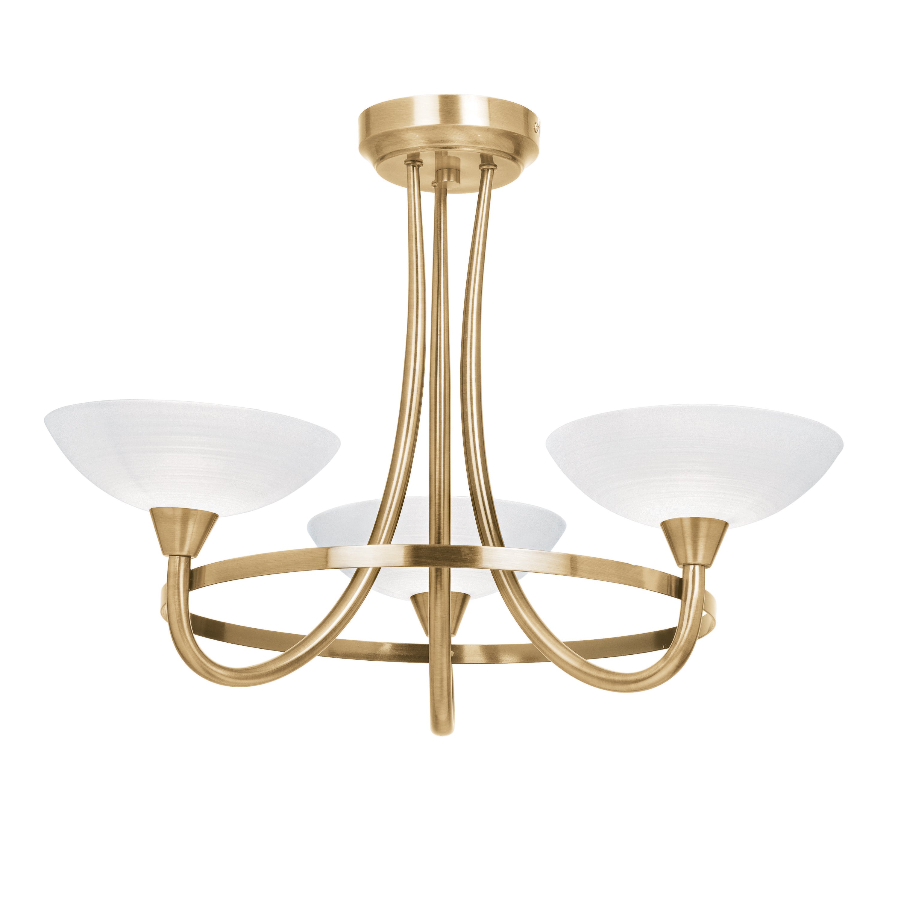 Cagney 3 Ceiling Lamp Antique Brass - Glass / Steel | Migo Interiors