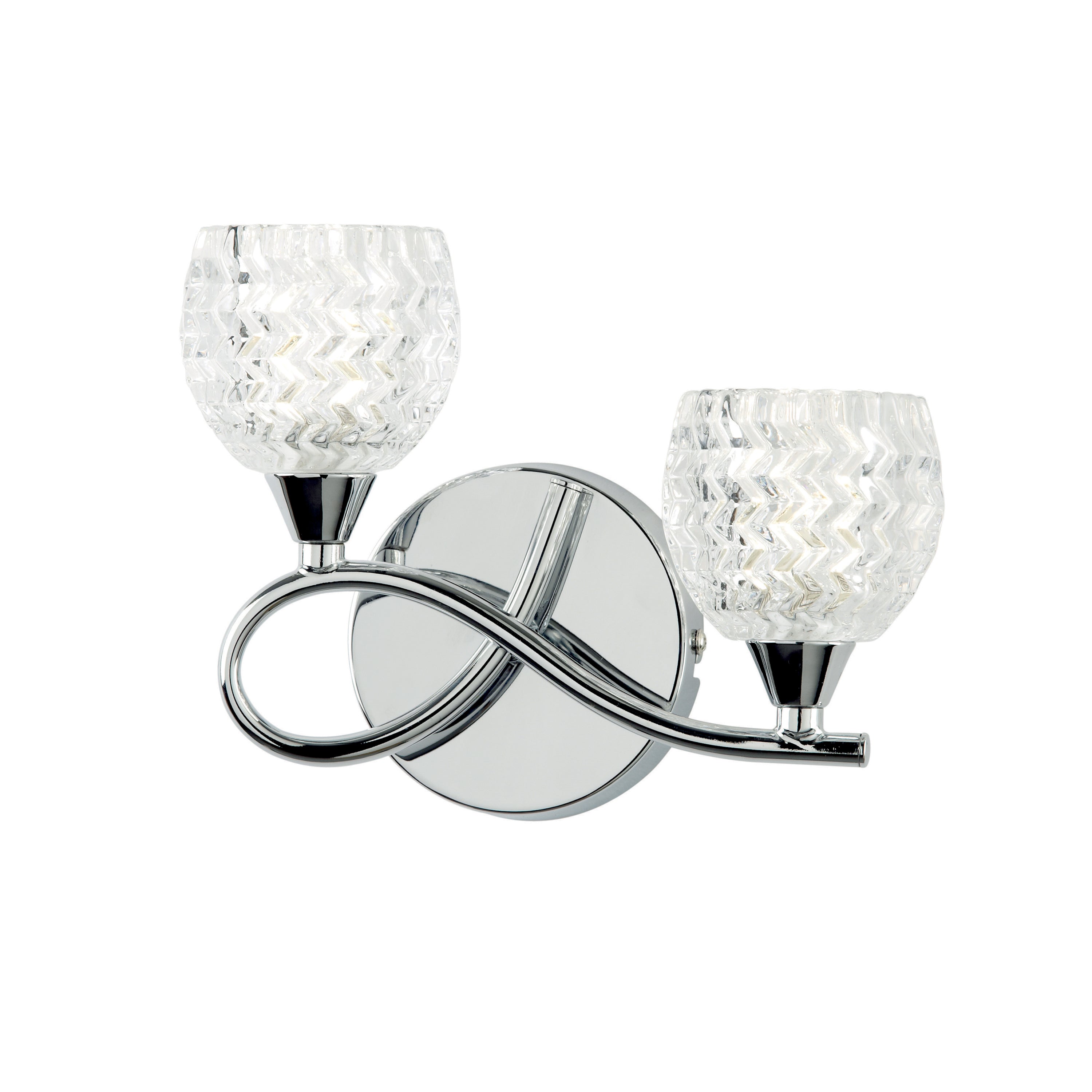 Boyer Wall Light Chrome LH - Glass / Steel | Migo Interiors