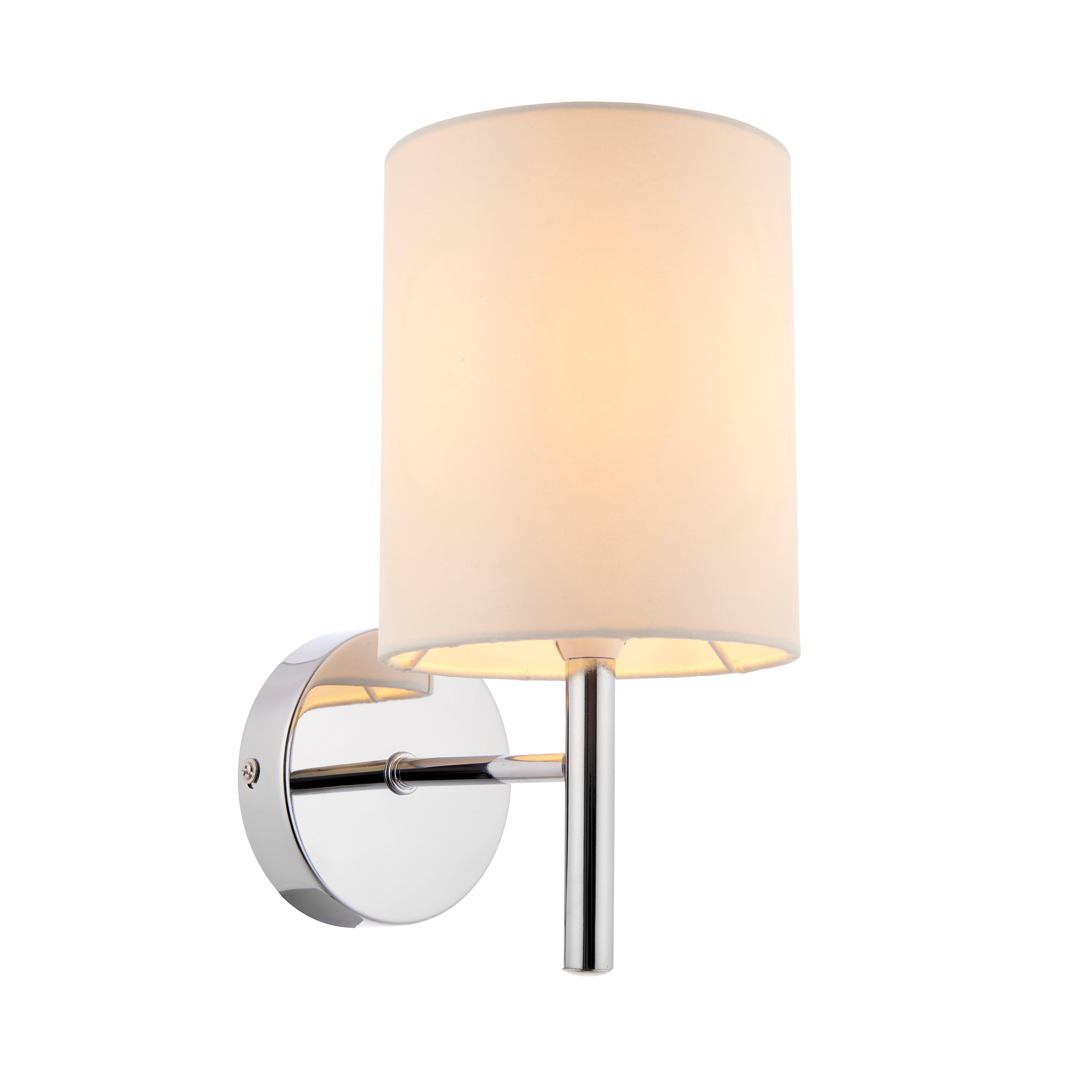 Brio Wall Light Chrome - Fabric / Steel | Migo Interiors