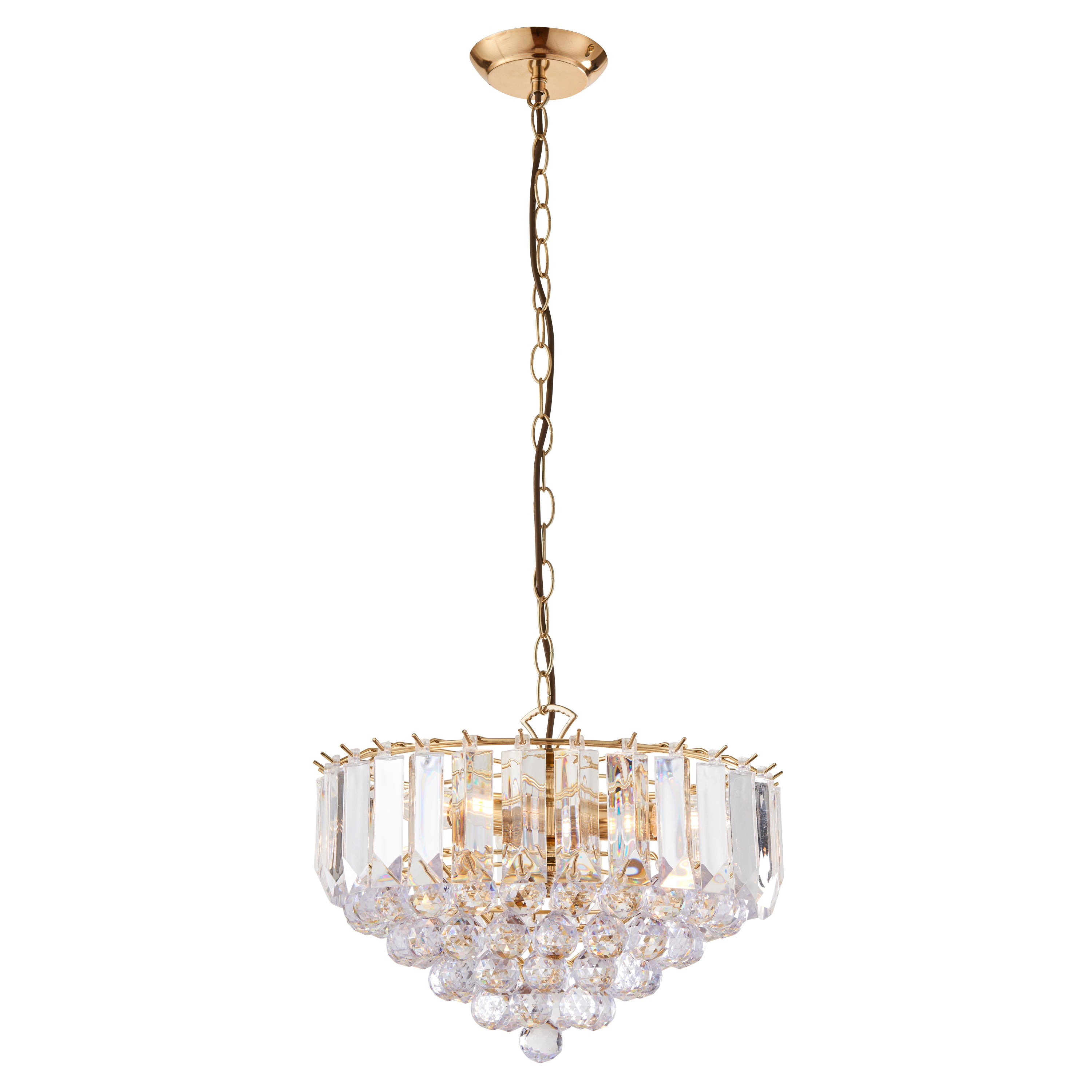 Fargo 3 Pendant Light Brass - Acrylic / Steel | Migo Interiors