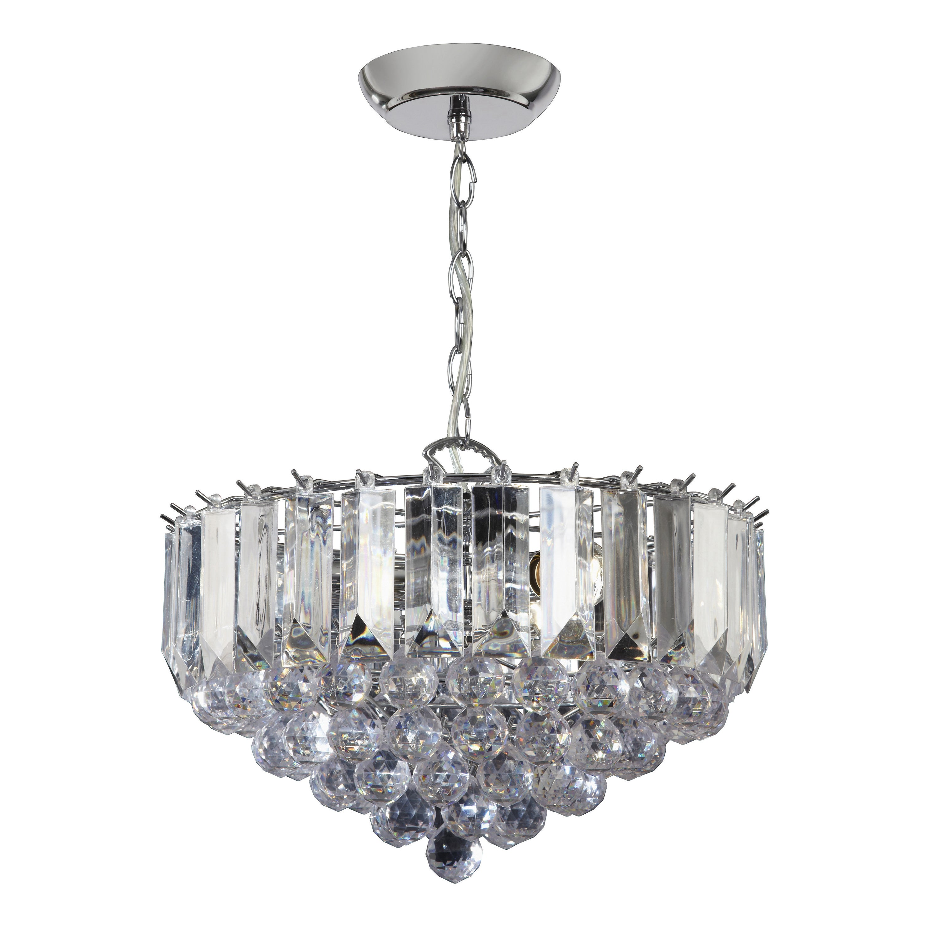 Fargo 3 Pendant Light Chrome - Acrylic / Steel | Migo Interiors