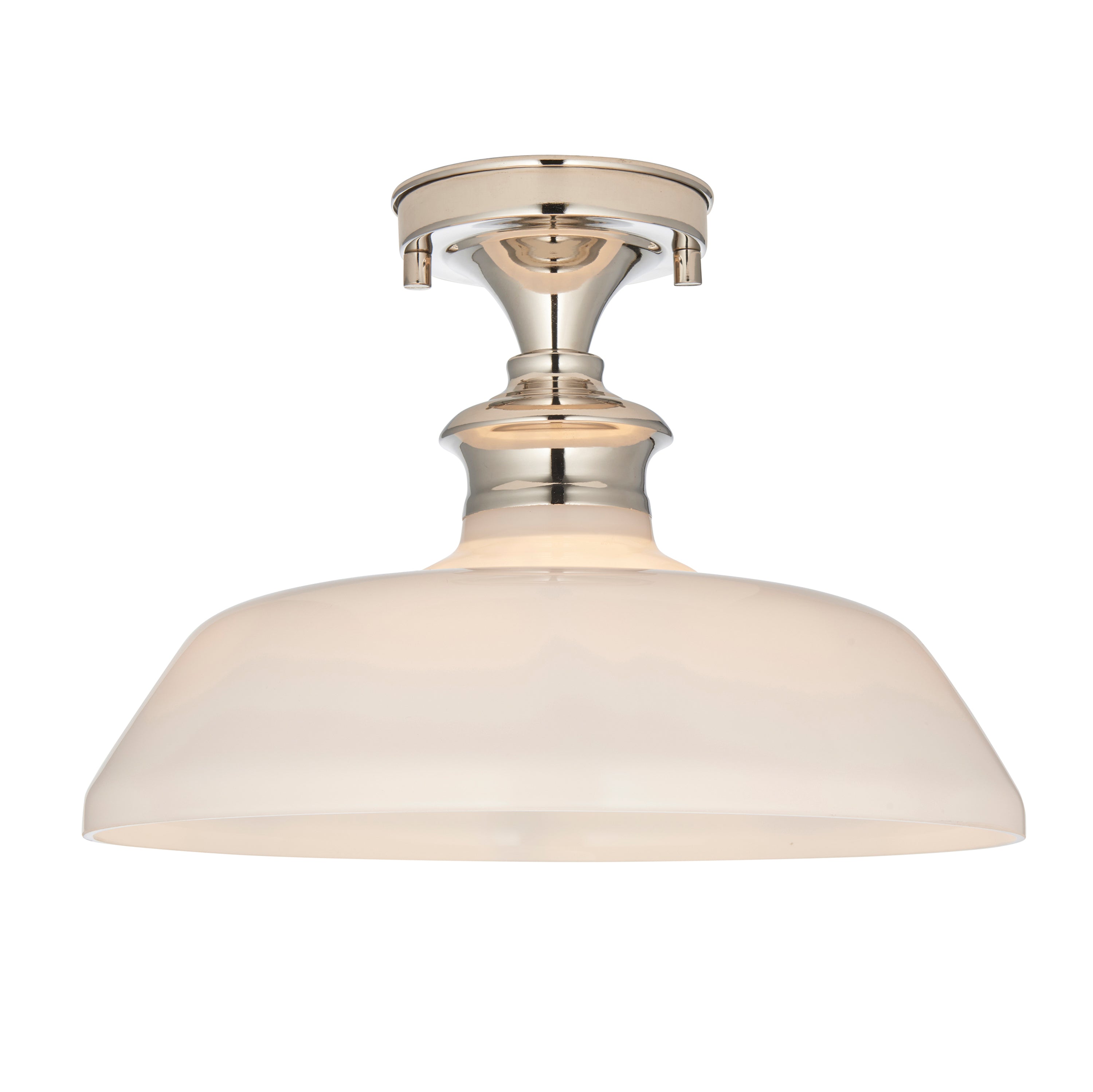 Barford 1 Ceiling Light Nickel/Opal - Steel / Glass | Migo Interiors