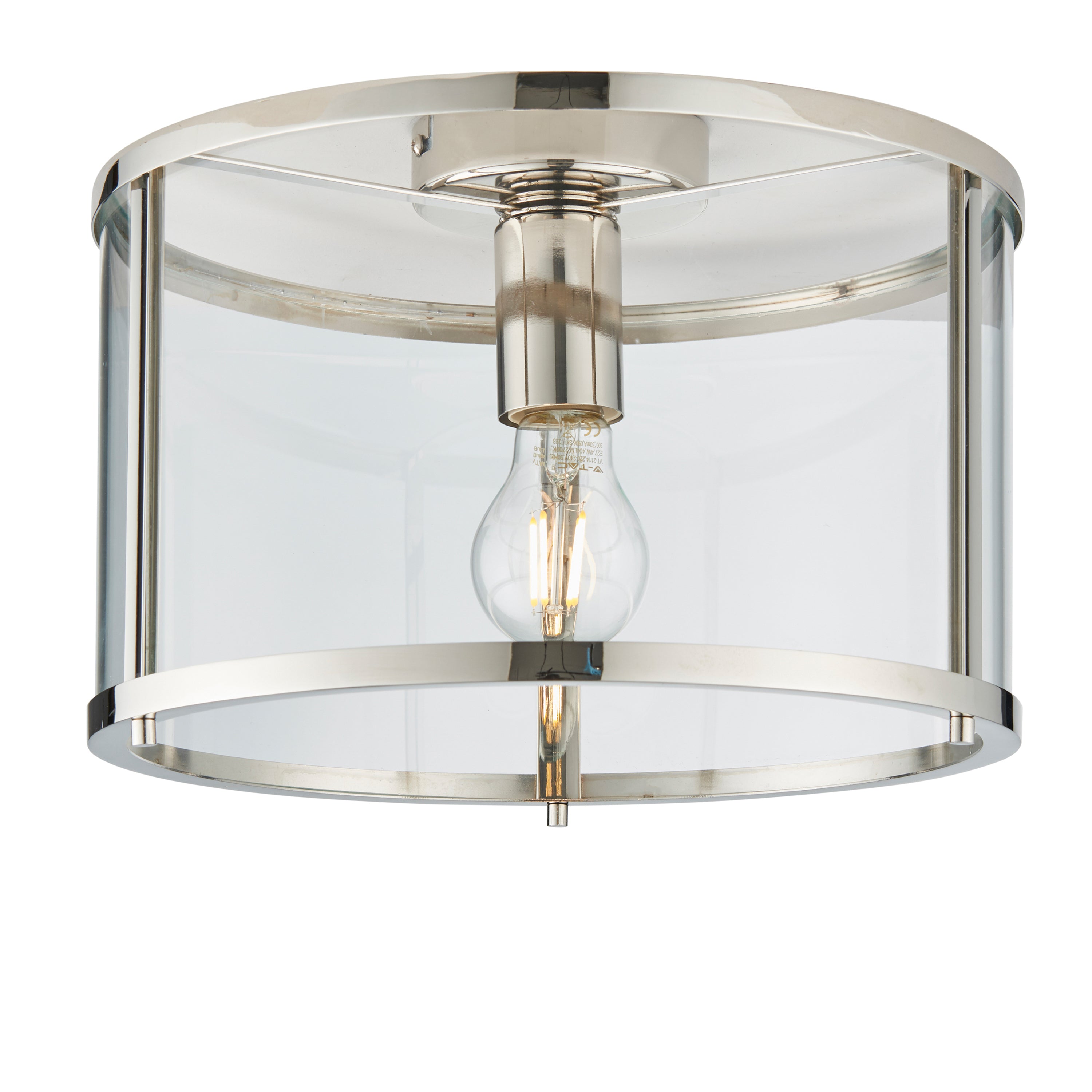 Hopton 1 Ceiling Light - Steel / Glass | Migo Interiors
