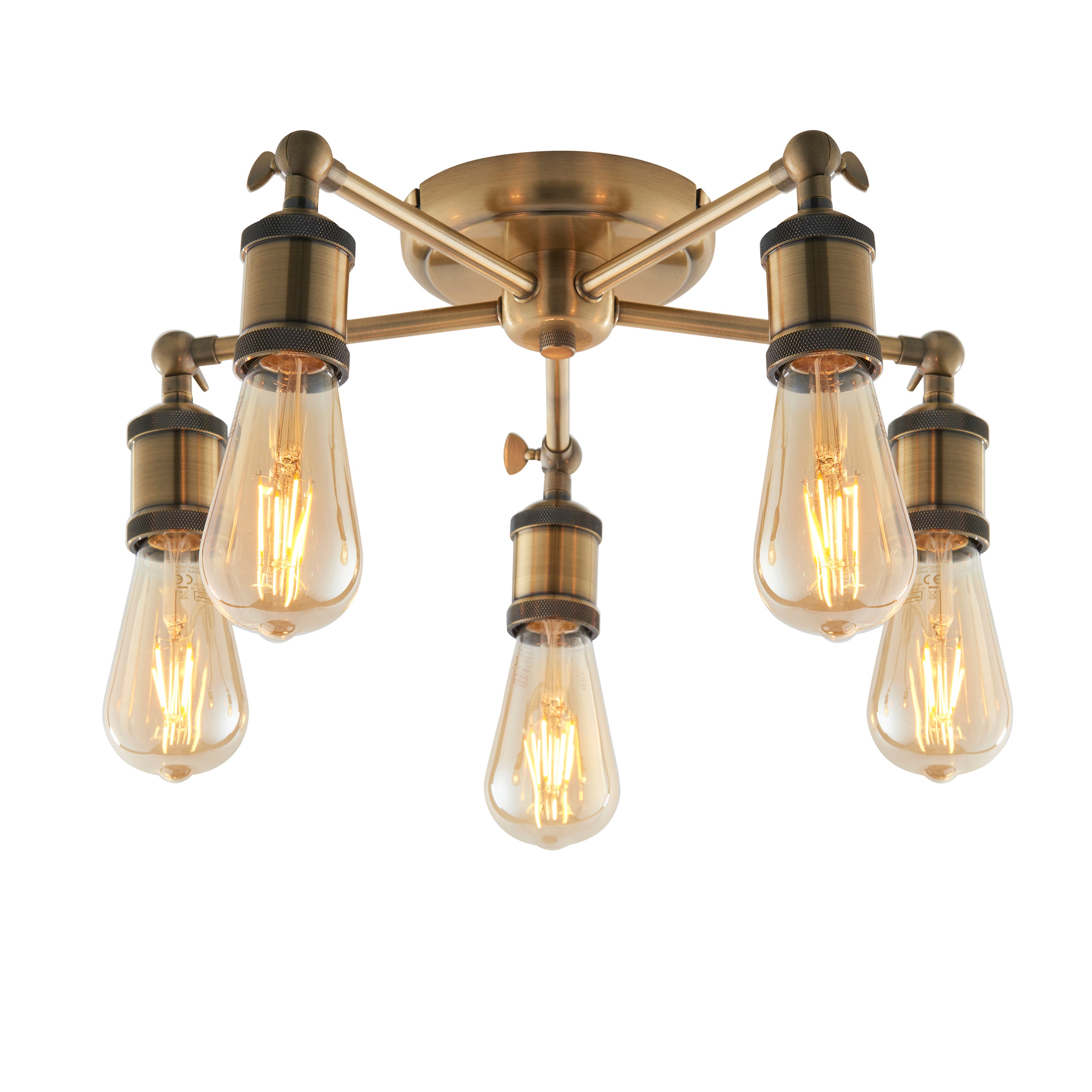Hal 5 Ceiling Light Antique Brass - Steel | Migo Interiors