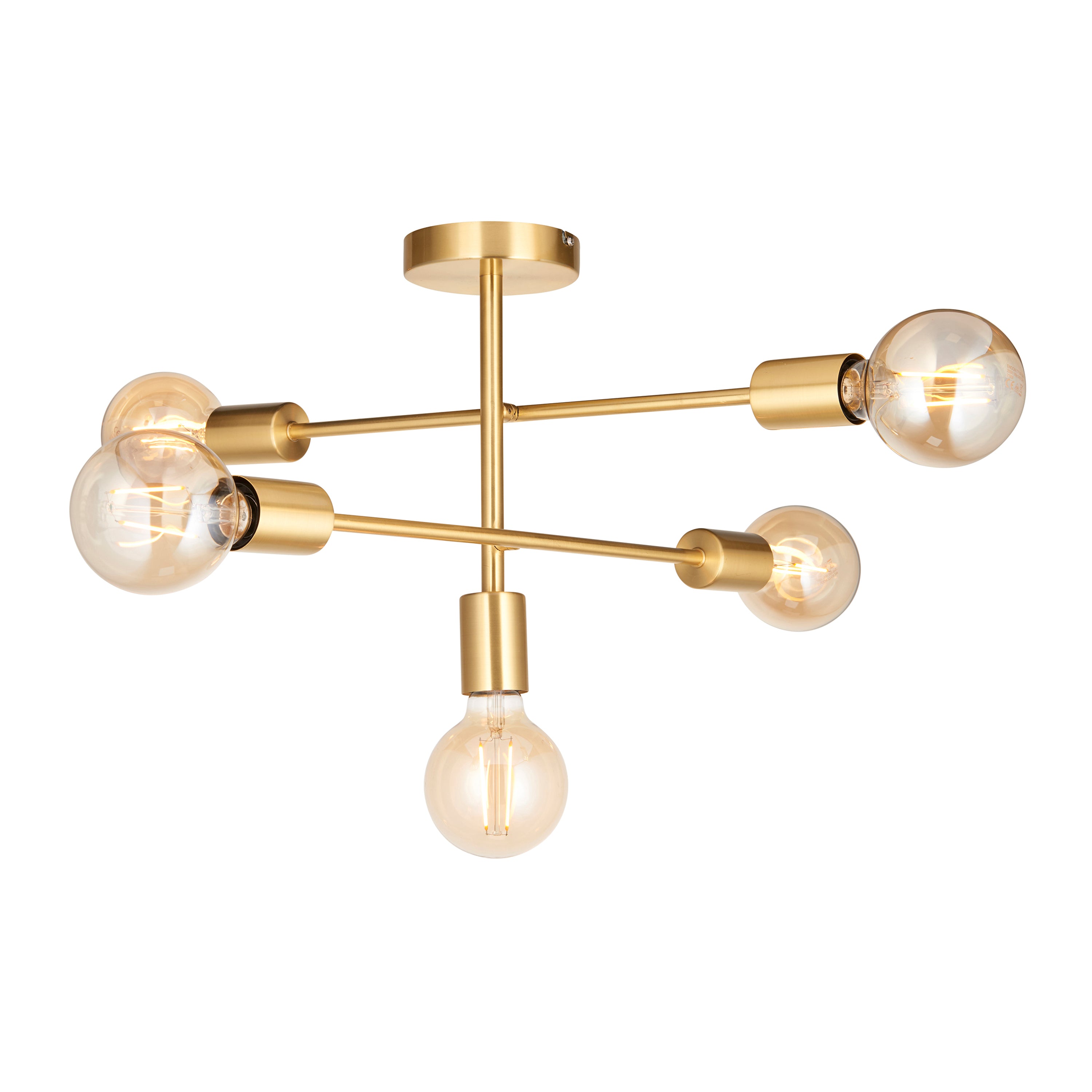 Studio 5 Ceiling Light Satin Brass - Steel | Migo Interiors