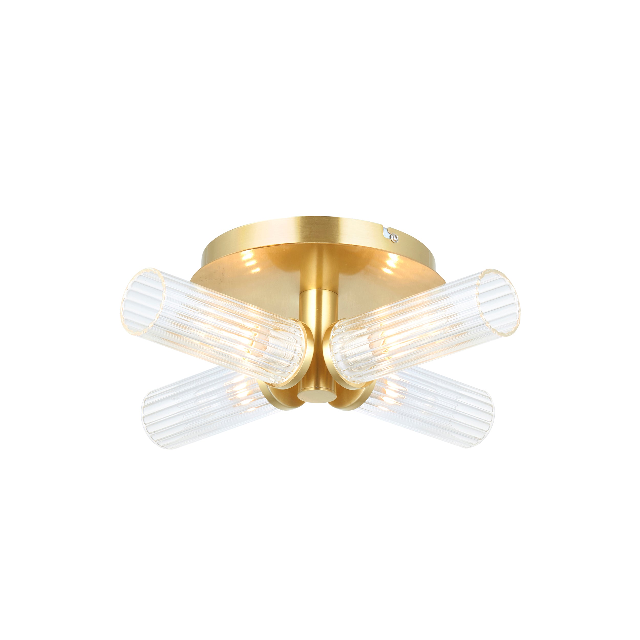 Talo Bathroom 4 Ceiling Light Brass - Steel / Glass | Migo Interiors