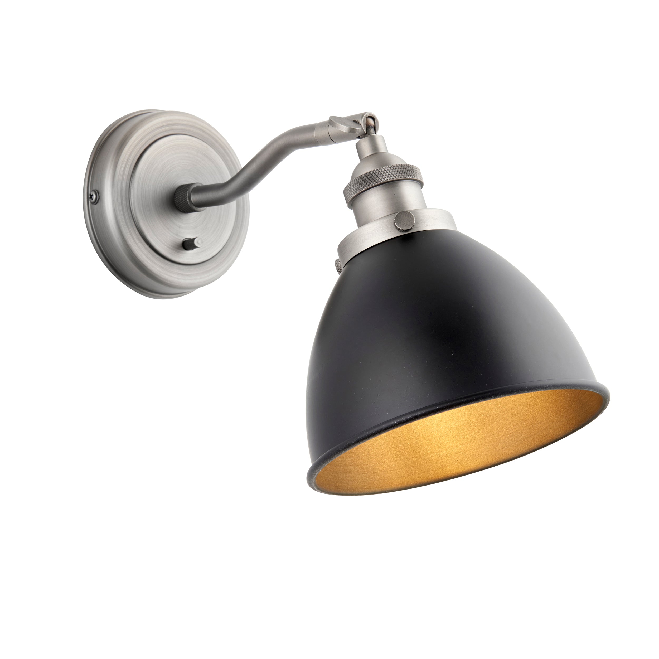Franklin 1 Wall Light Pewter - Steel | Migo Interiors