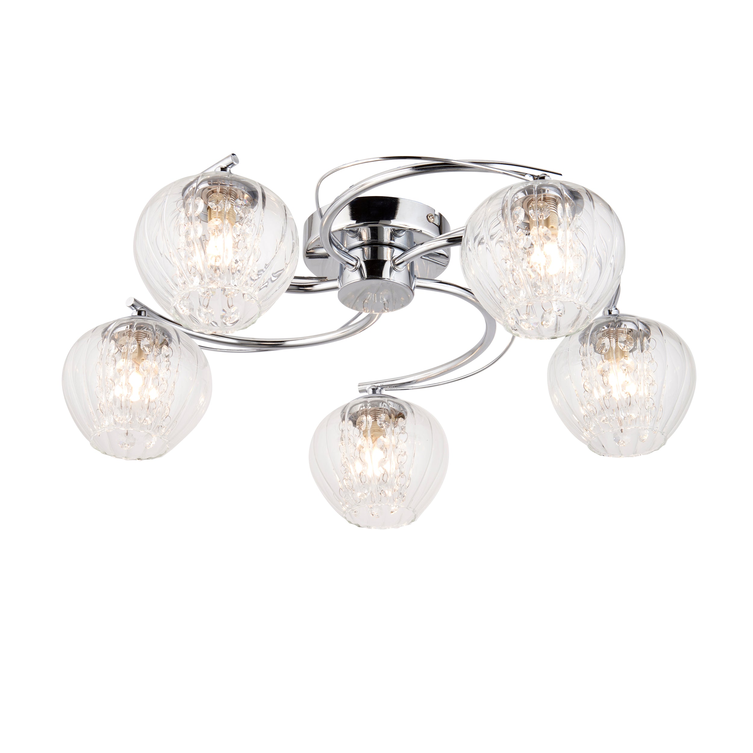 Mesmer 5 Ceiling Light Chrome - Ceramic / Steel | Migo Interiors