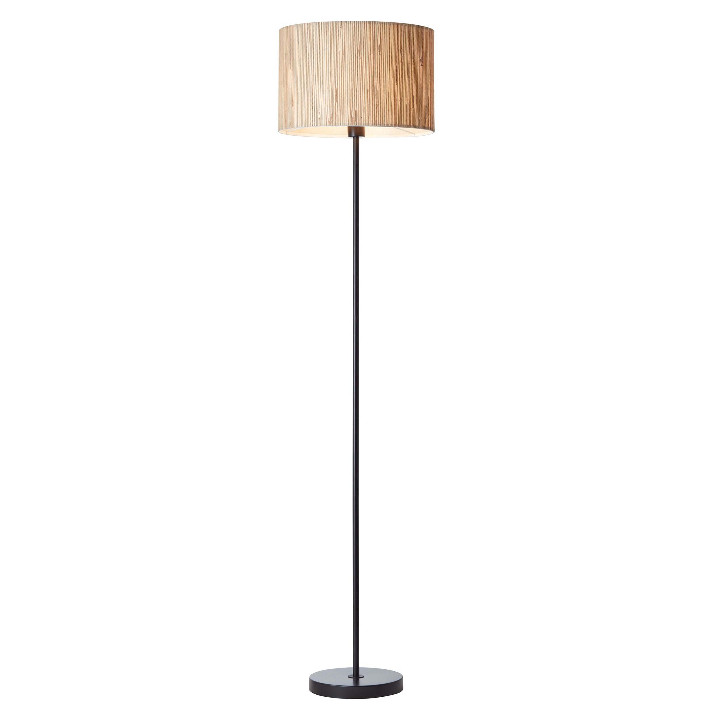 Longshore Floor Light - Steel / Seagrass | Migo Interiors