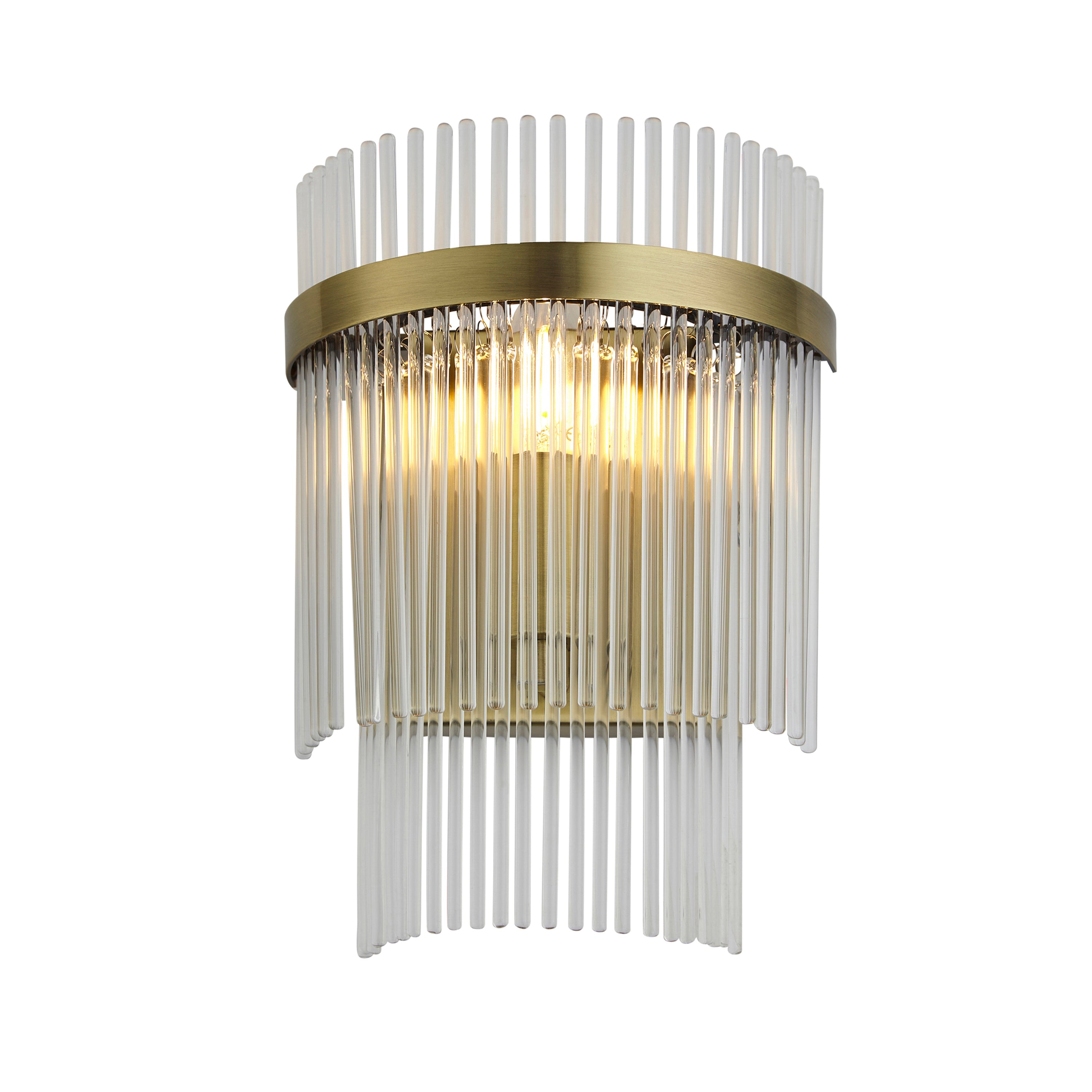 Marietta 1 Wall Light Antique Brass - Metal / Glass | Migo Interiors