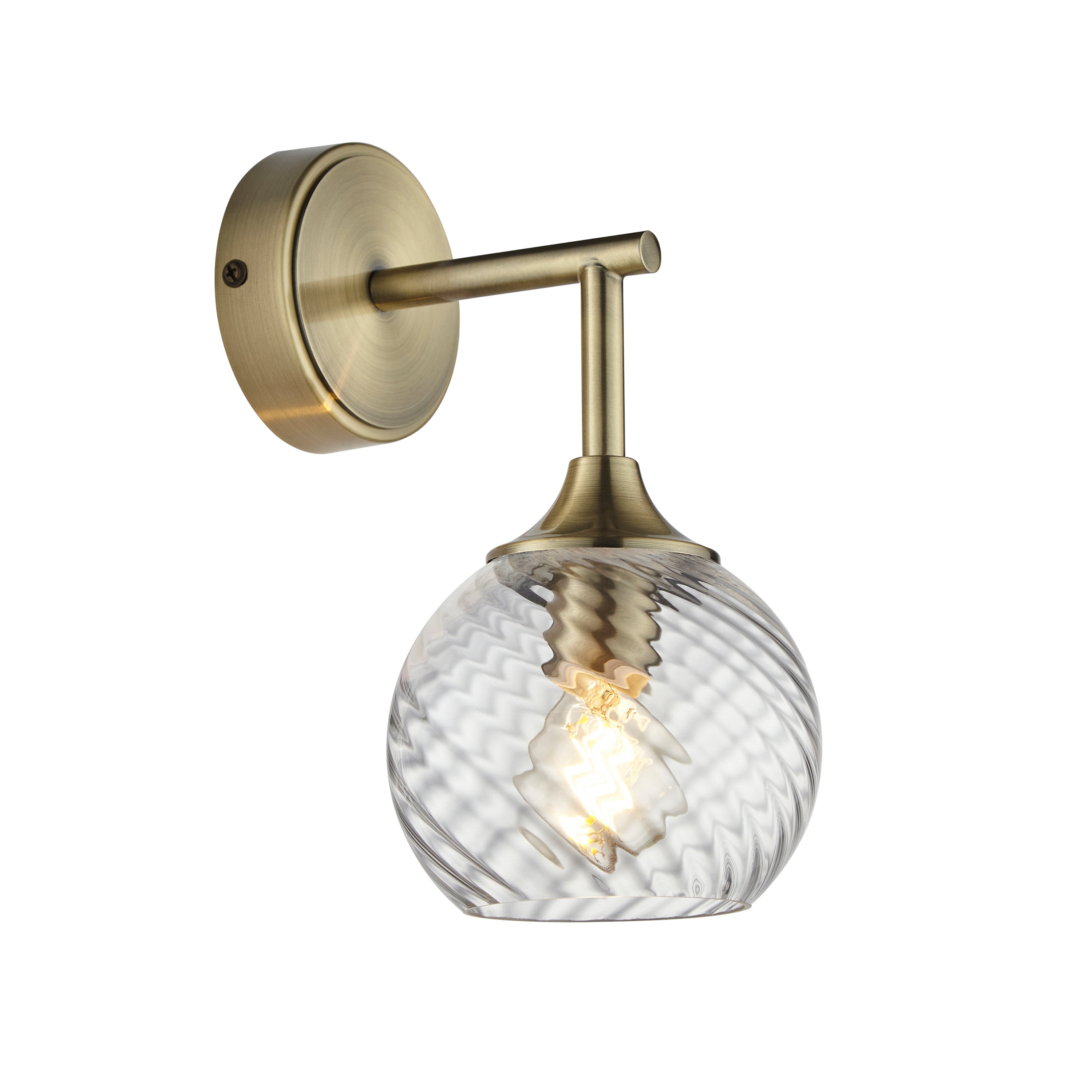 Allegra 1 Wall Light Antique Brass | Migo Interiors
