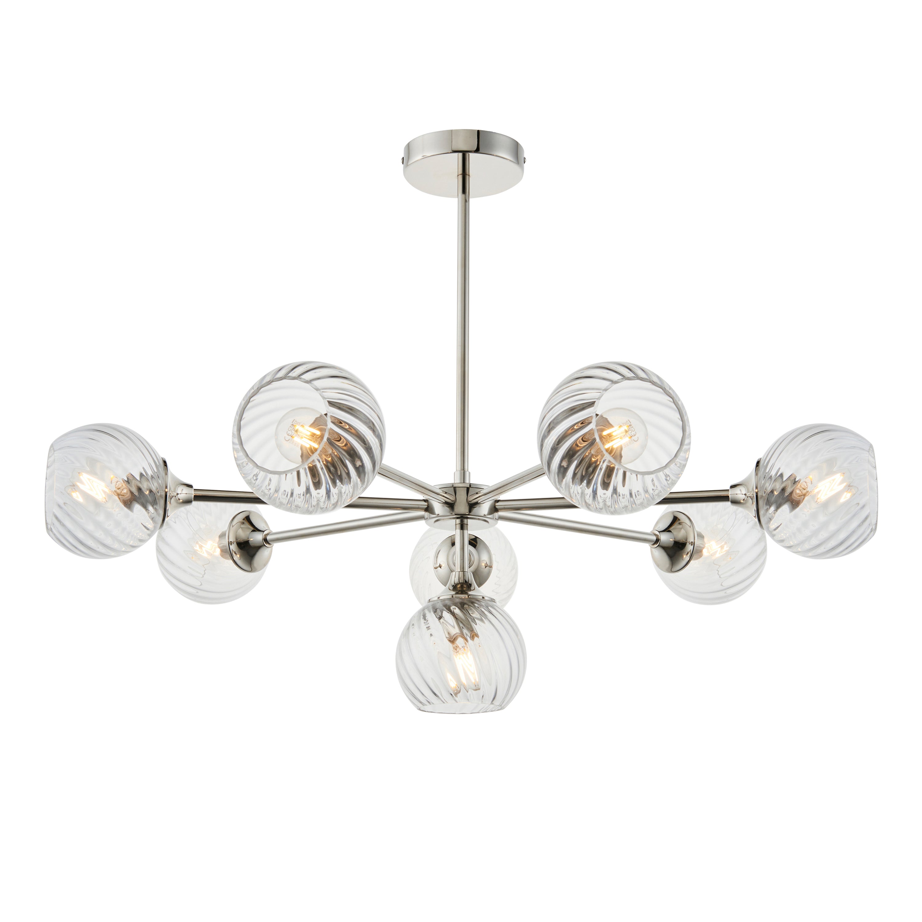 Allegra 8 Pendant Light Bright Nickel | Migo Interiors