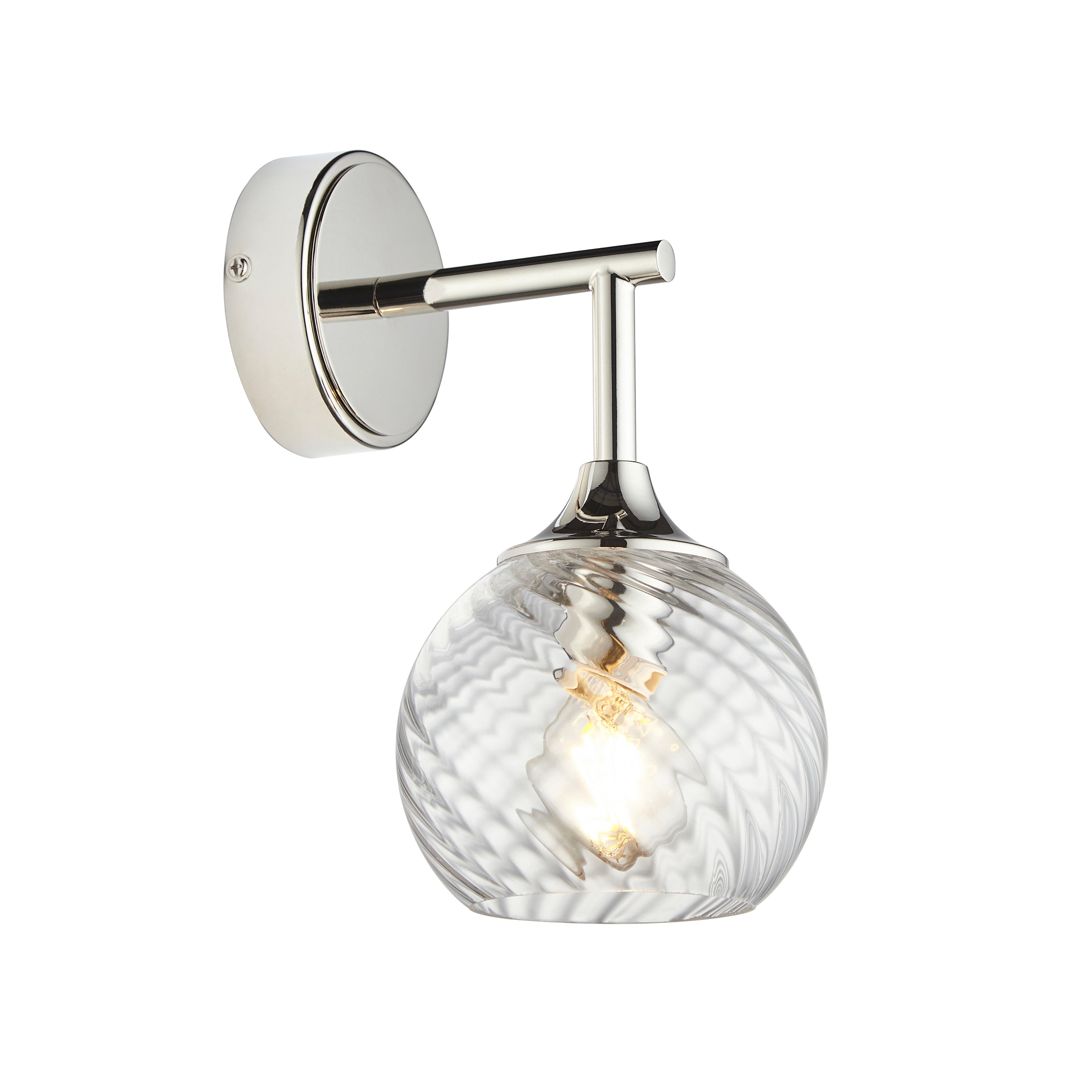 Allegra 1 Wall Light Bright Nickel | Migo Interiors