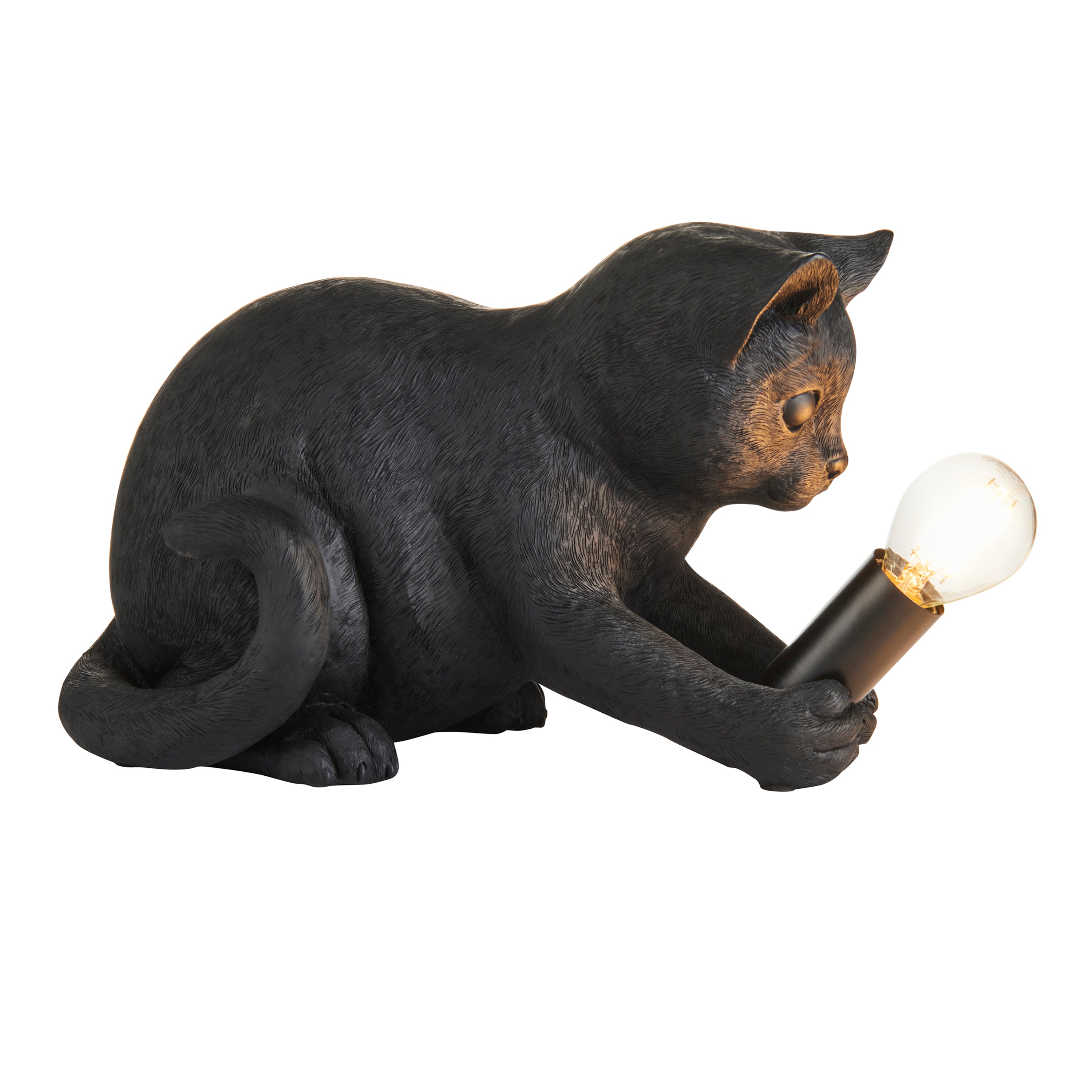 Kitten Table Lamp Black - Resin / Steel | Migo Interiors