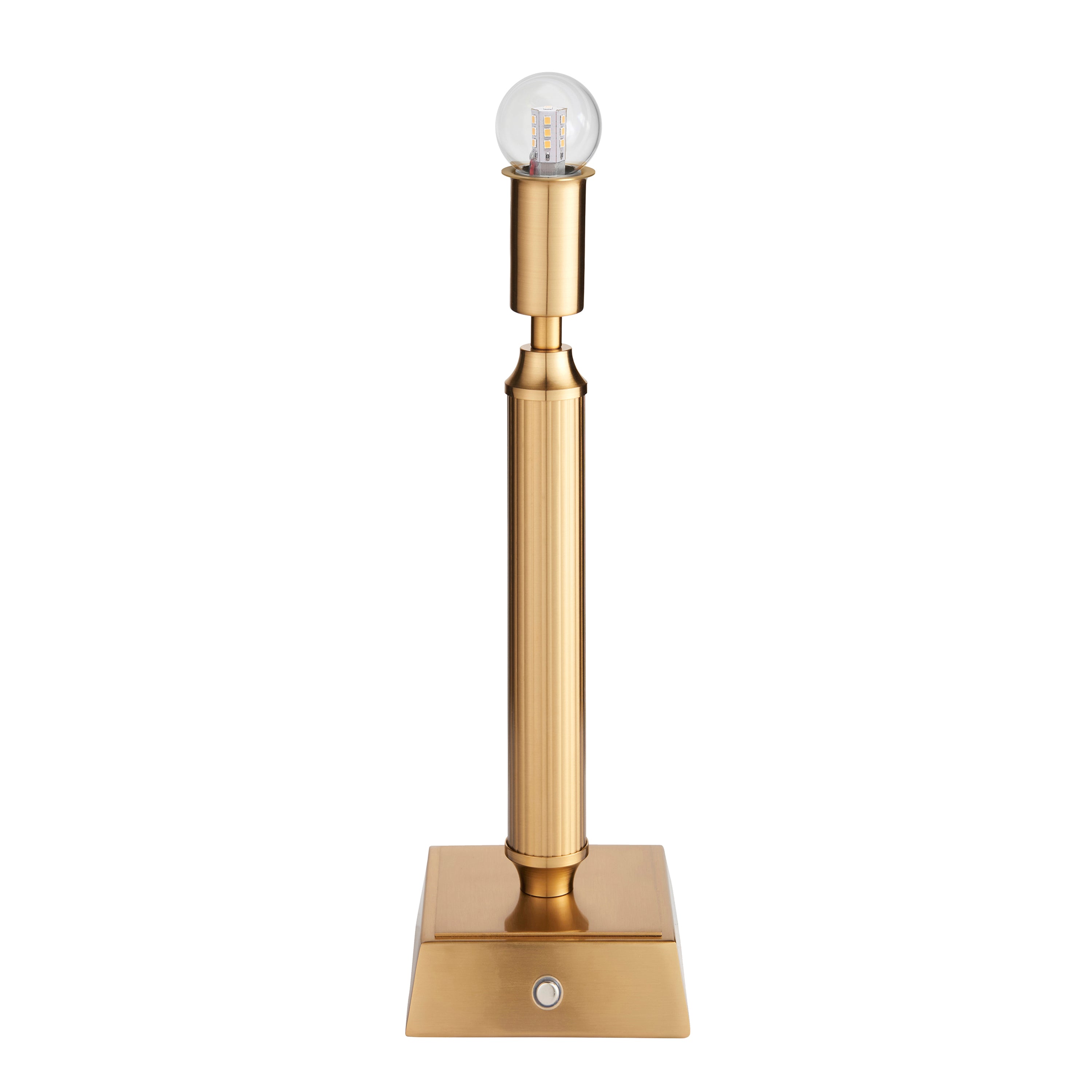 Trobridge Rechargeable Table Lamp Base Aged Brass - Steel | Migo Interiors