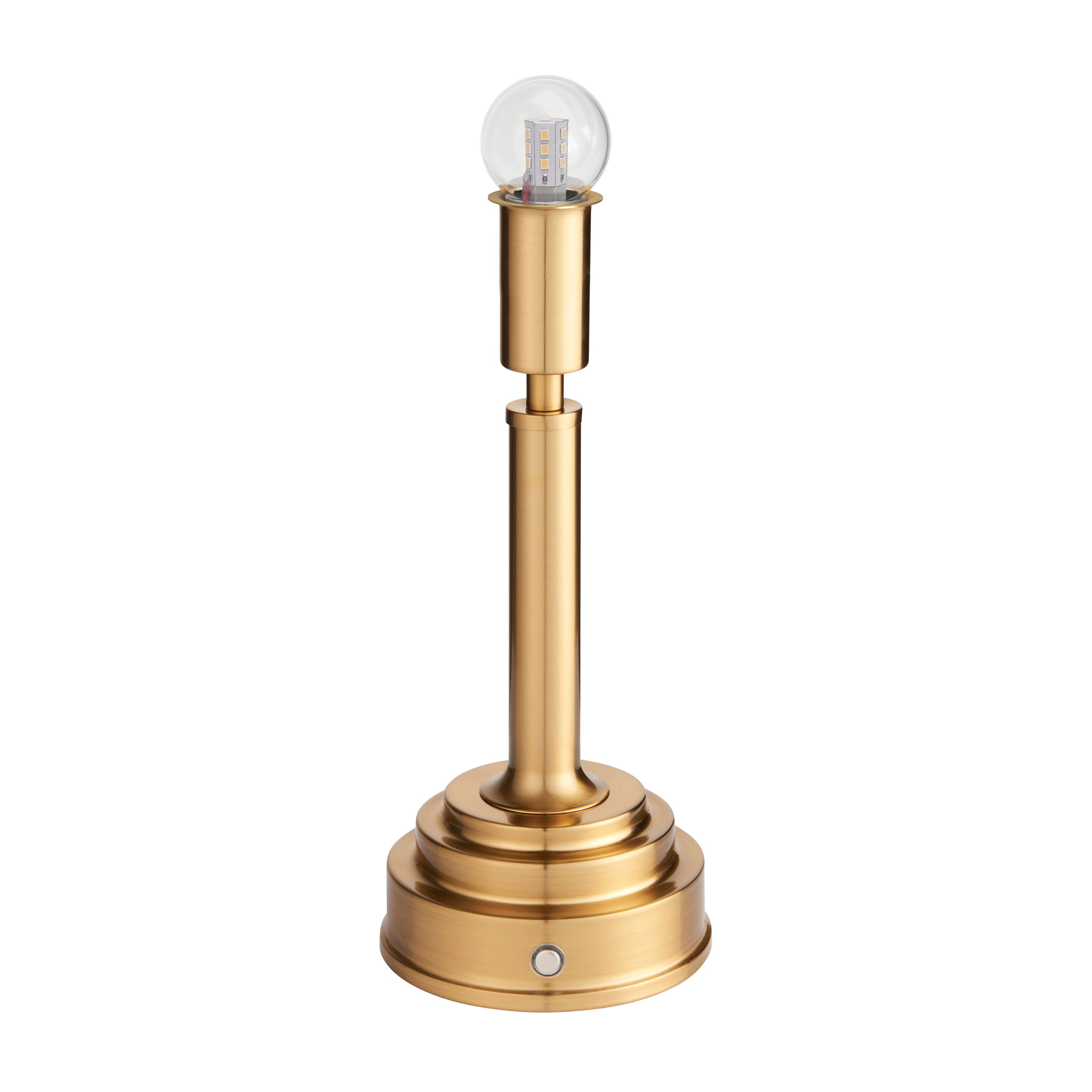 Upton Rechargeable Table Lamp Base Brushed Brass - Steel | Migo Interiors