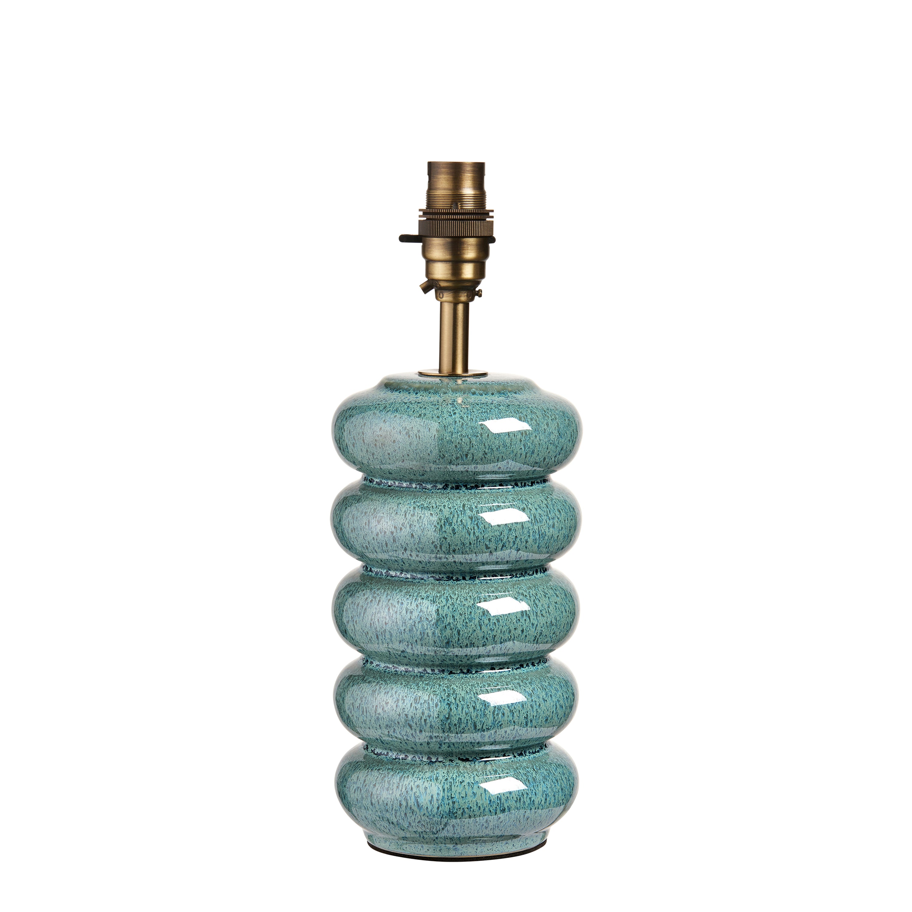 Squash Table Lamp Base Ocean Spray Glaze - Brass / Ceramic / Steel | Migo Interiors