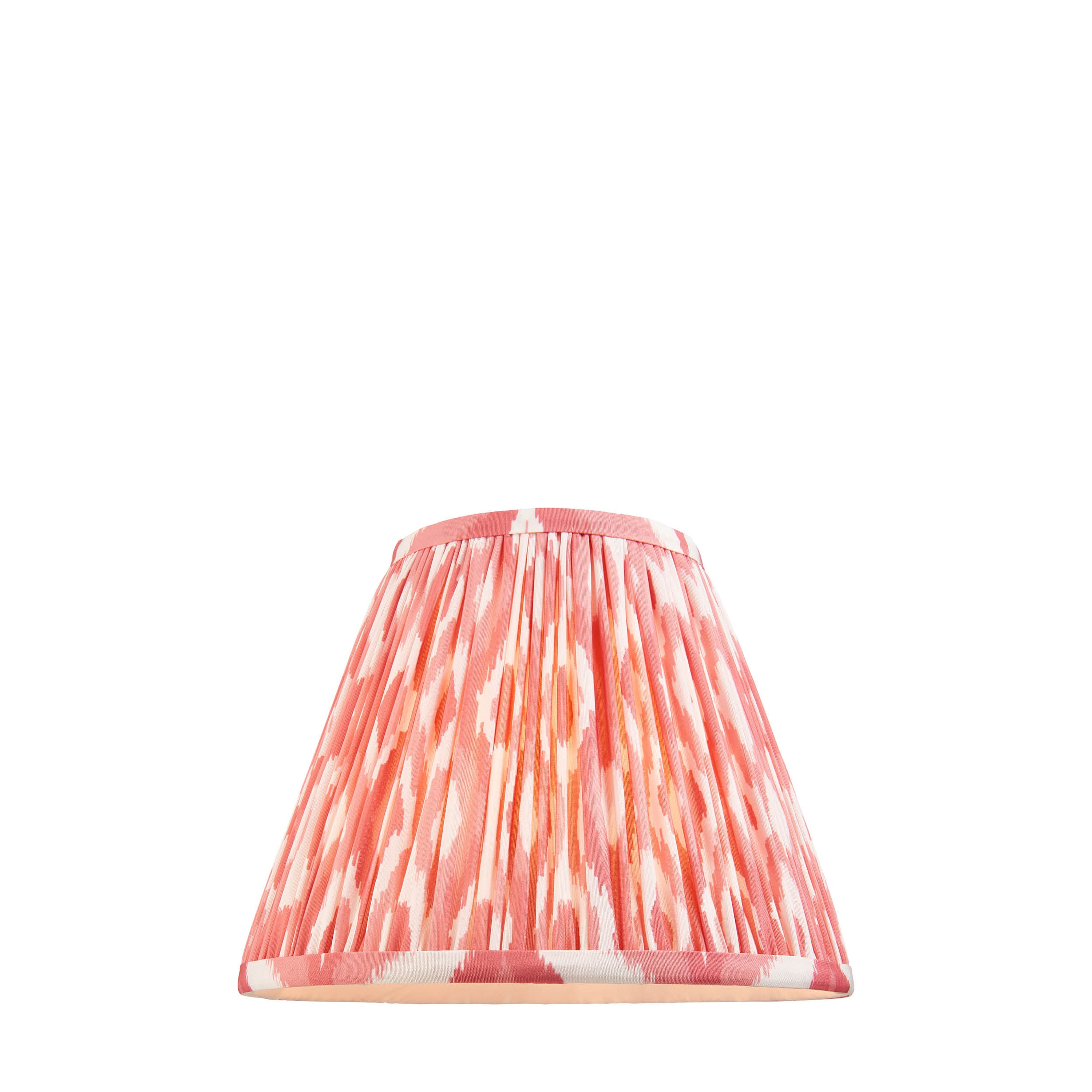 Ikat Shade Coral Pink Fabric - Fabric / Steel | Migo Interiors