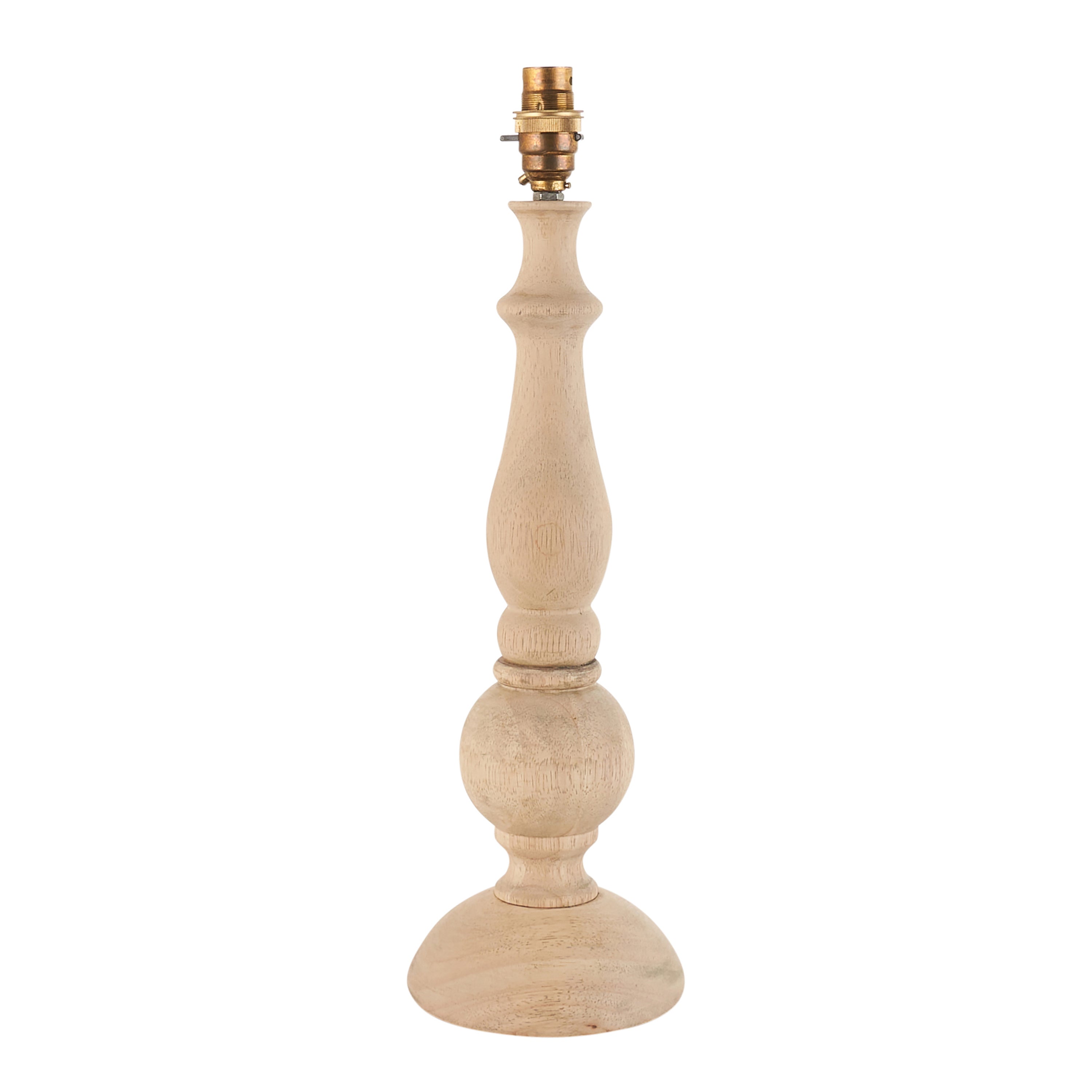 Hidcote Table Lamp Base Natural Wood - Brass / Wood | Migo Interiors