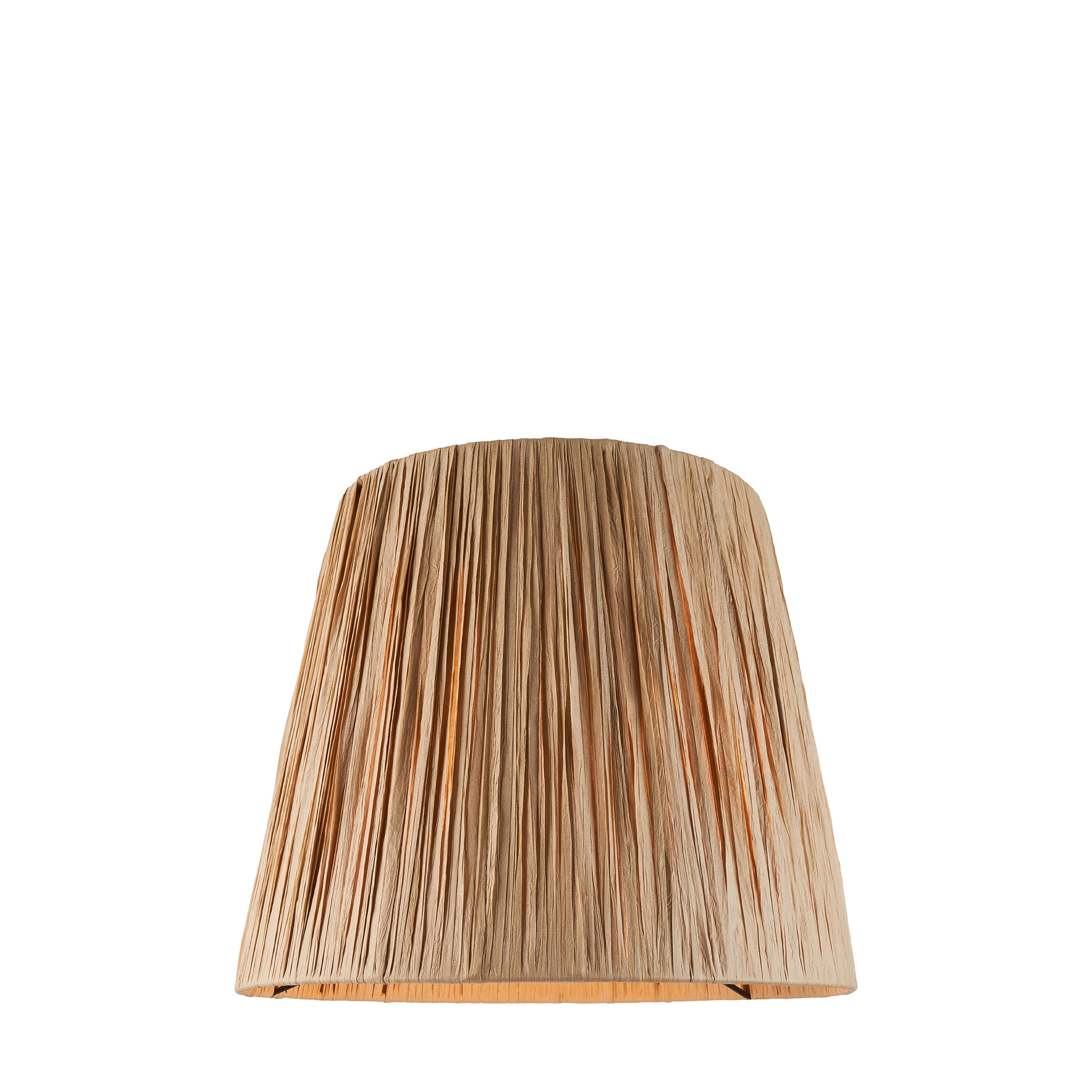 Raffia Tapered Shade Natural - Raffia / Steel | Migo Interiors