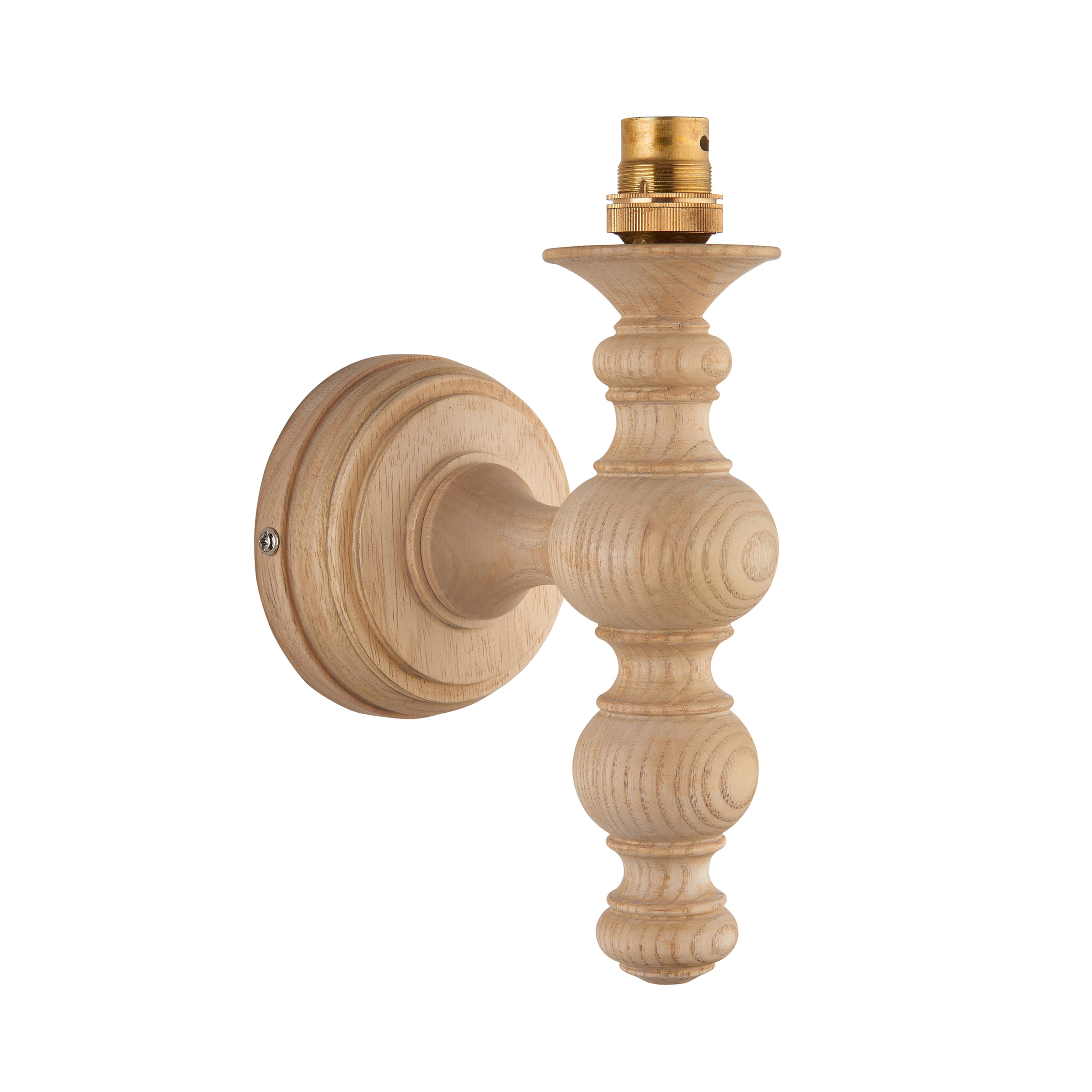 Bibury 1 Wall Light Natural Ash - Ash Wood / Brass / Steel | Migo Interiors