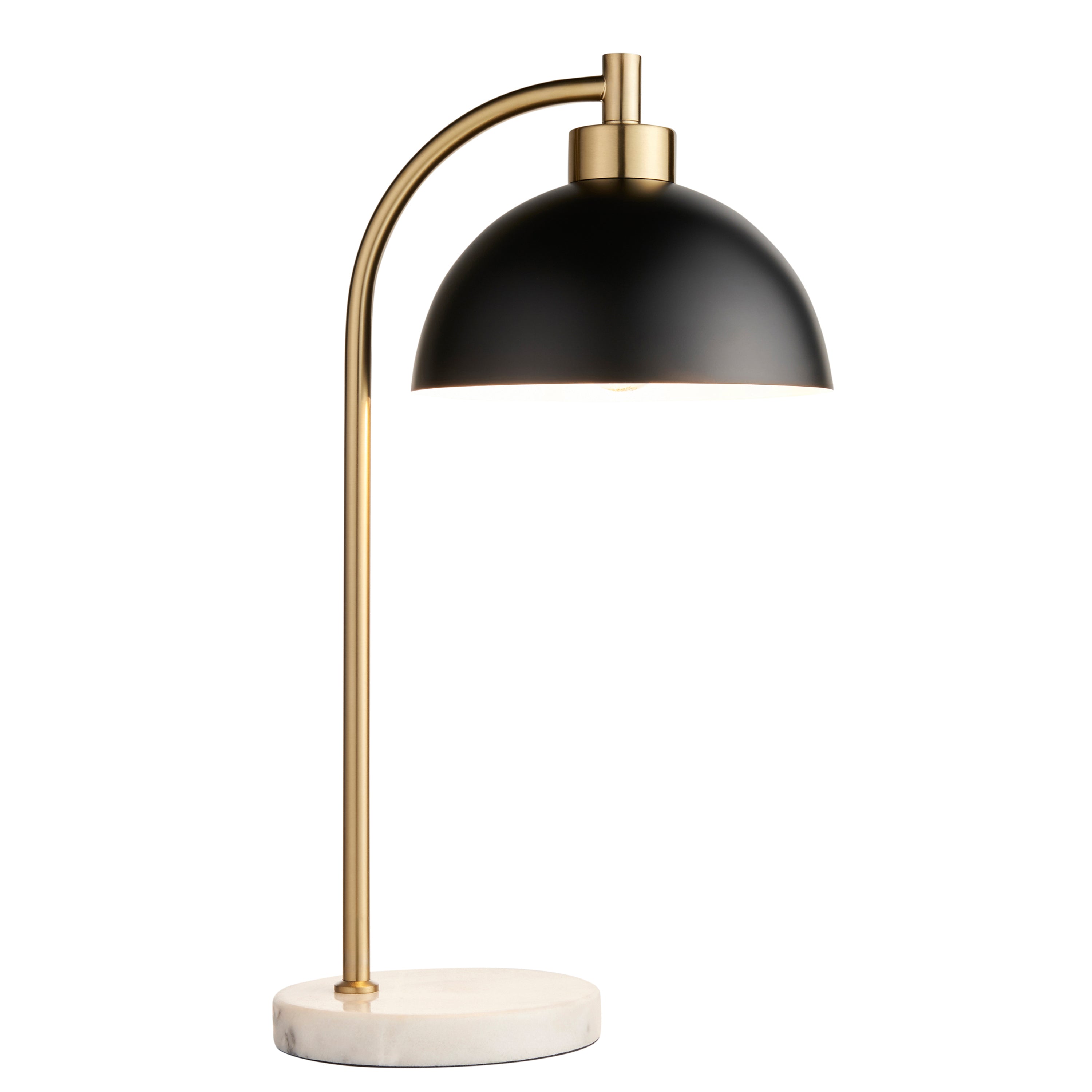 Buchanan Table Lamp Matt Black - Marble / Steel | Migo Interiors