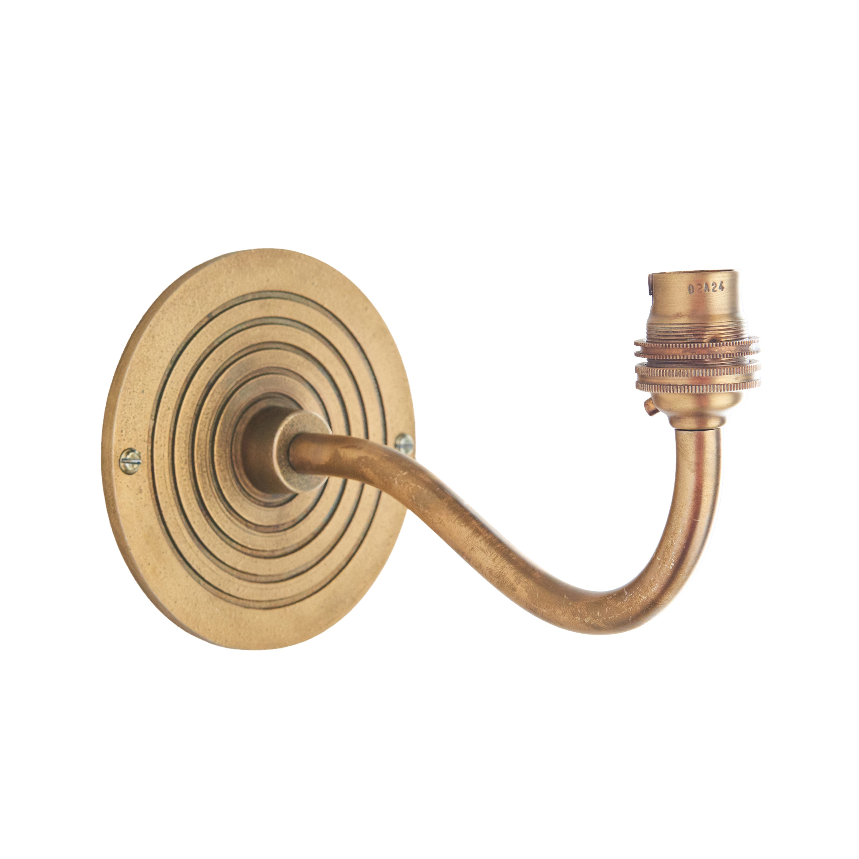 Ripple Curve Wall Light Antique Brass
