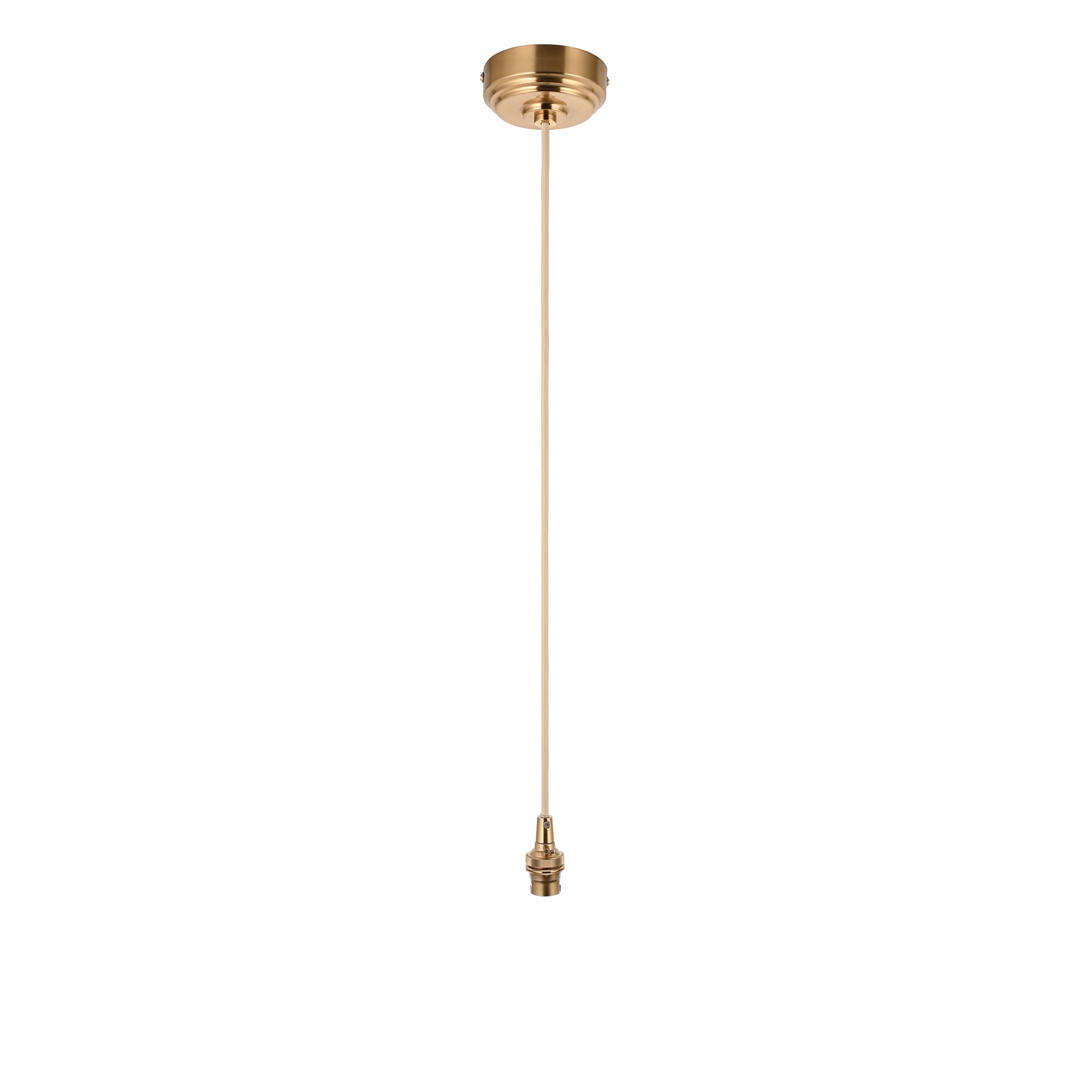Eltham 1 Pendant Light Brushed Aged Brass/Natural