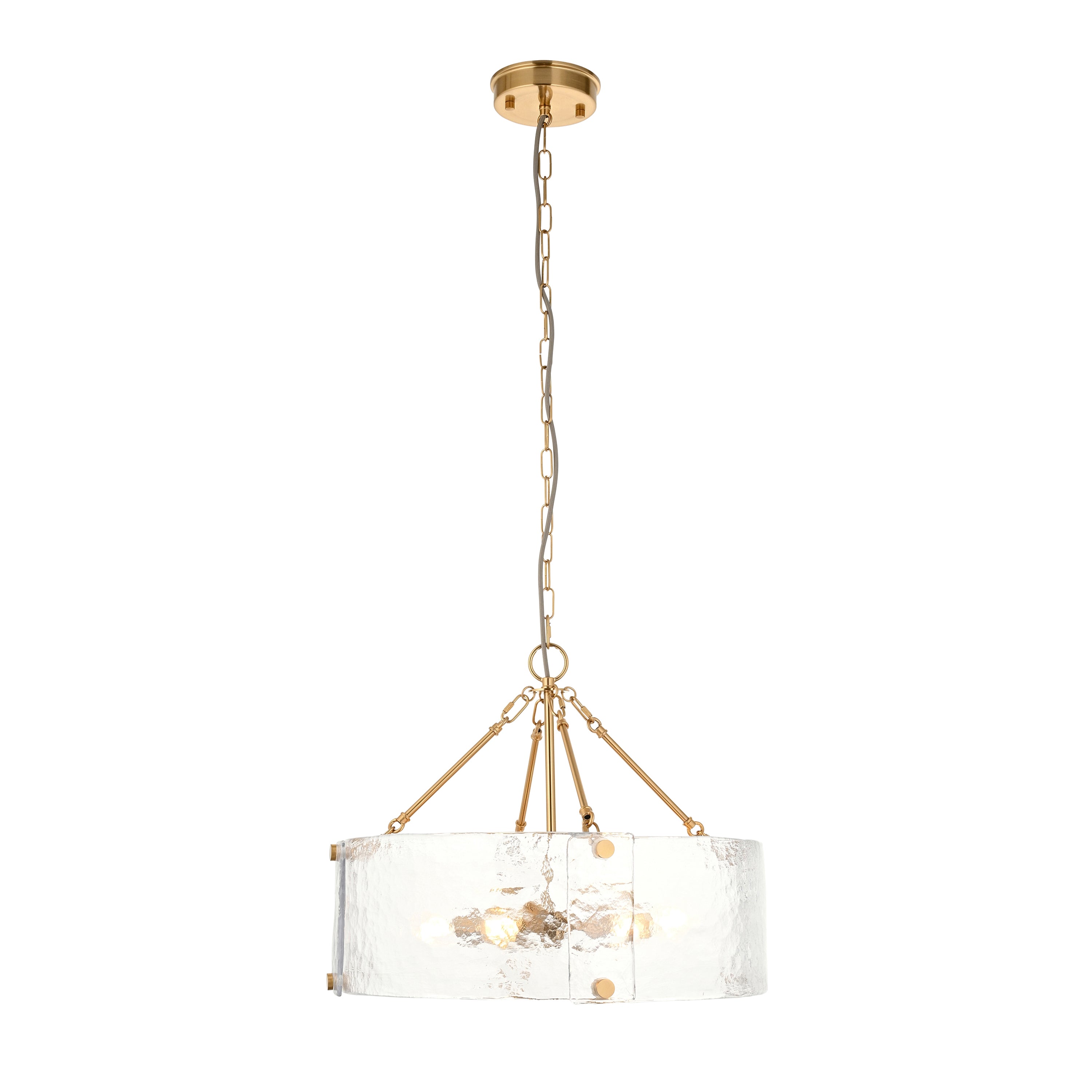 Keller 6 Pendant Light Brushed Aged Brass