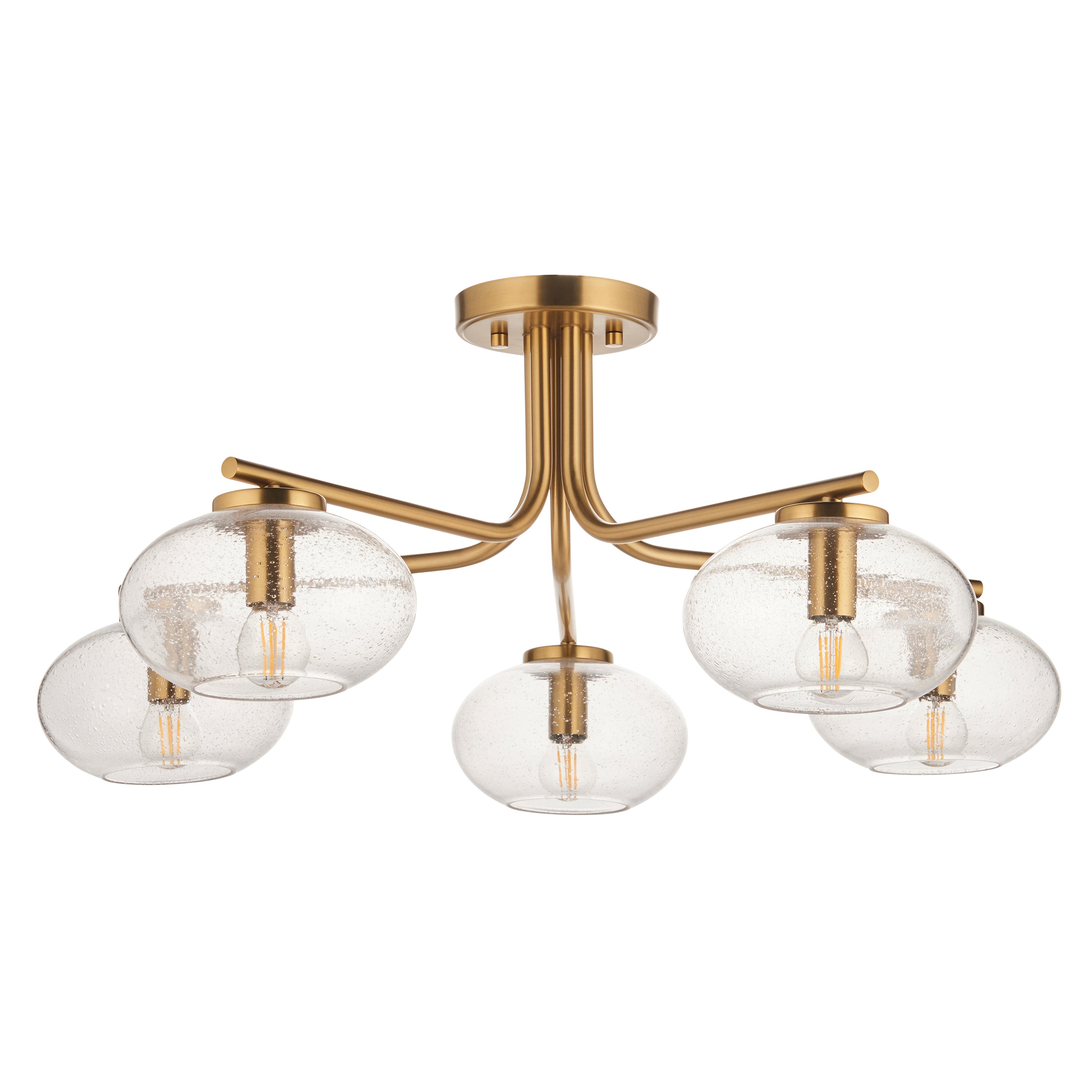 Jacob 5 Ceiling Light Warm Brass