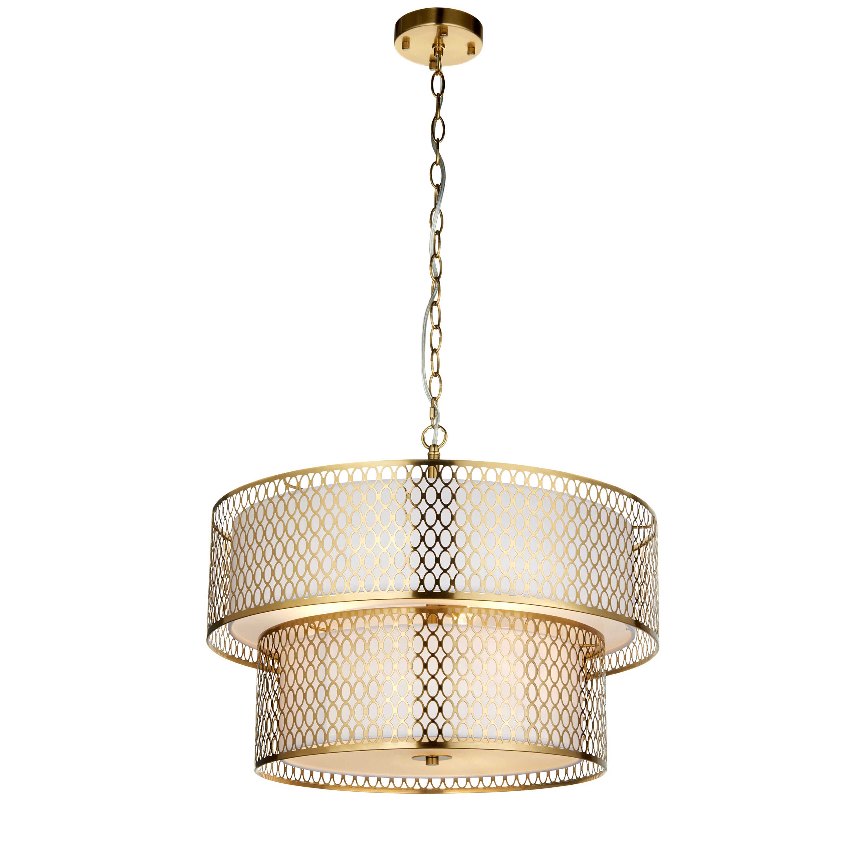 Cordero 6 Pendant Light Gold/White