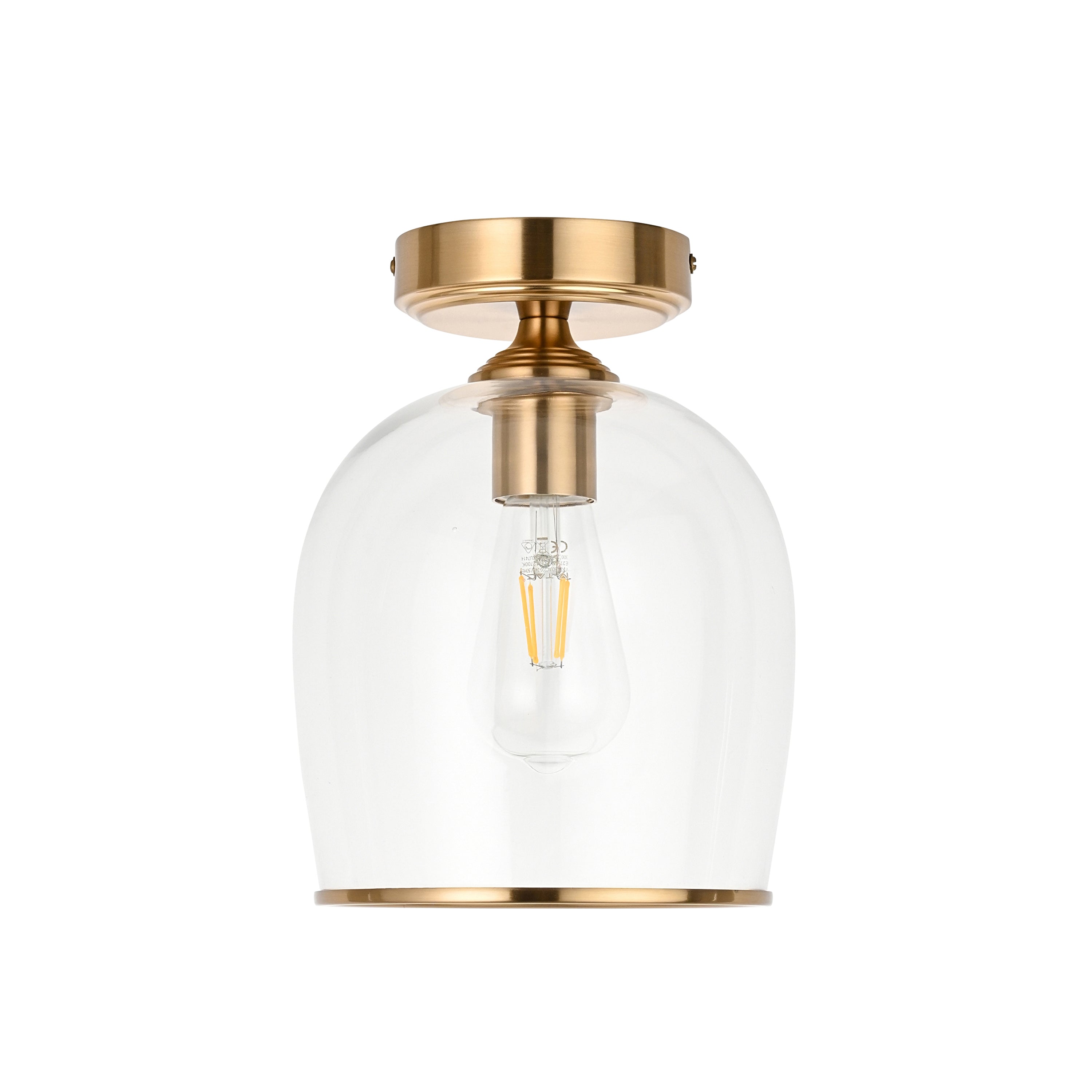 Ashcroft Ceiling 1 Light Brushed Aged Brass