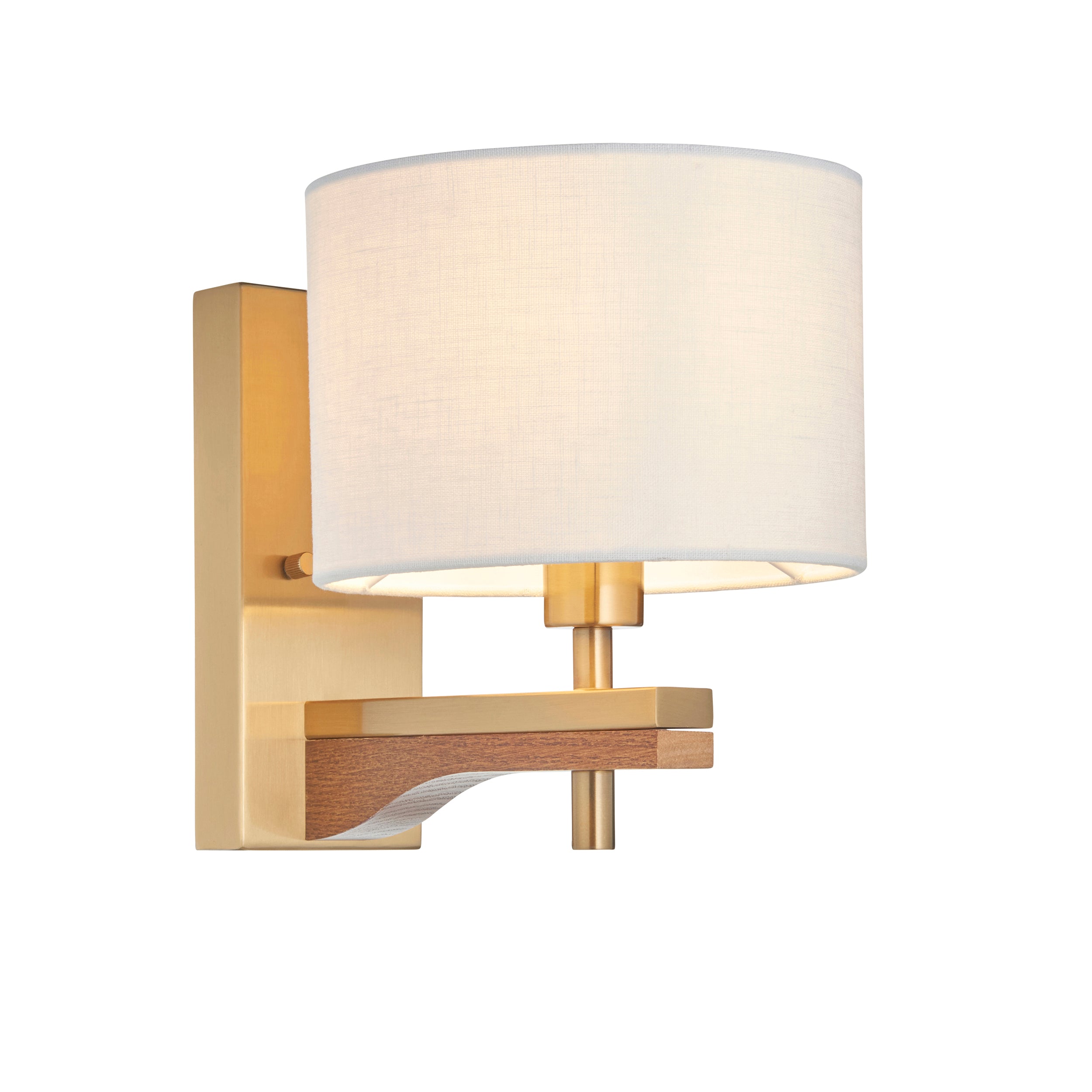 Heathcliff 1 Wall Light Brushed Aged Brass