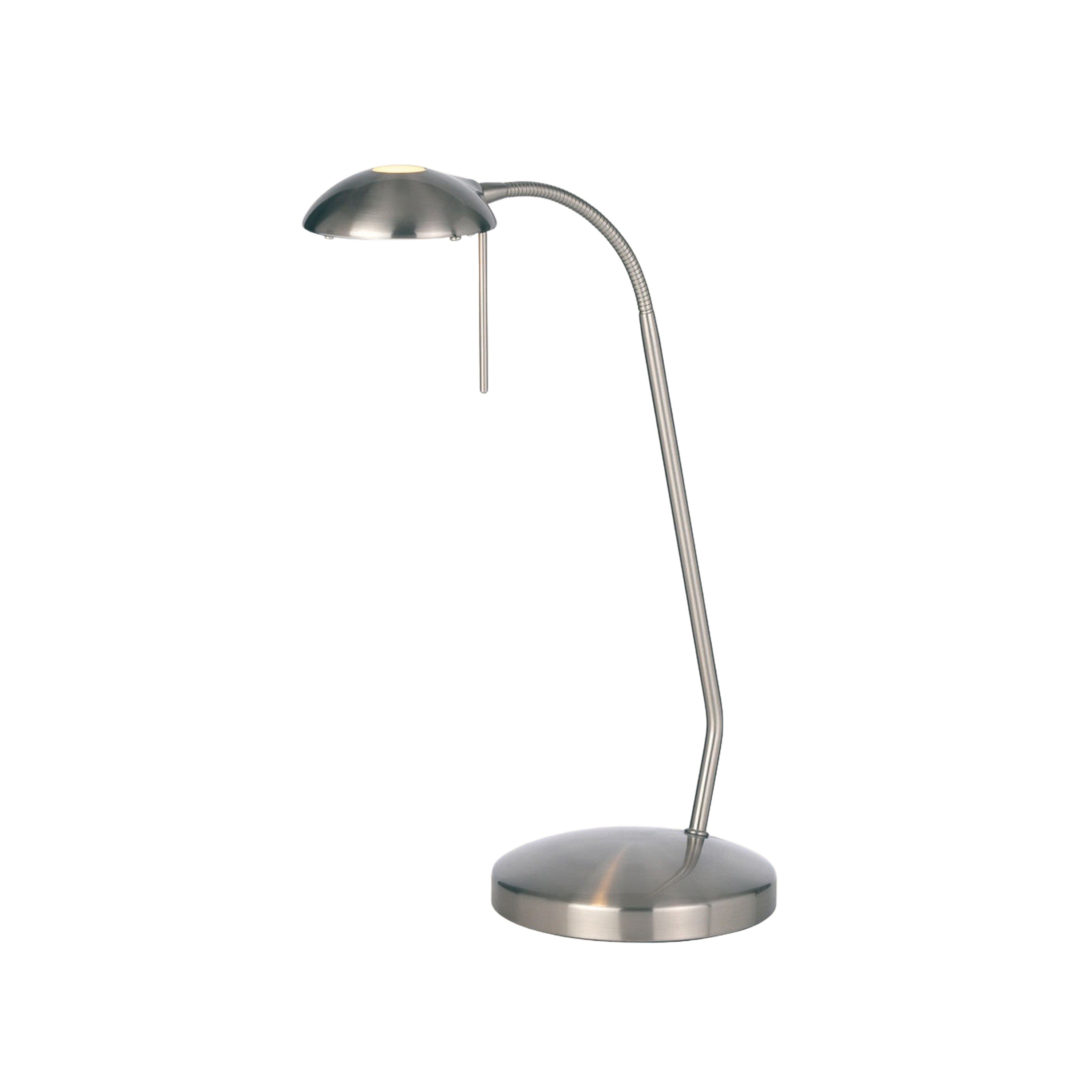Hackney Table Lamp Satin Chrome - Steel | Migo Interiors