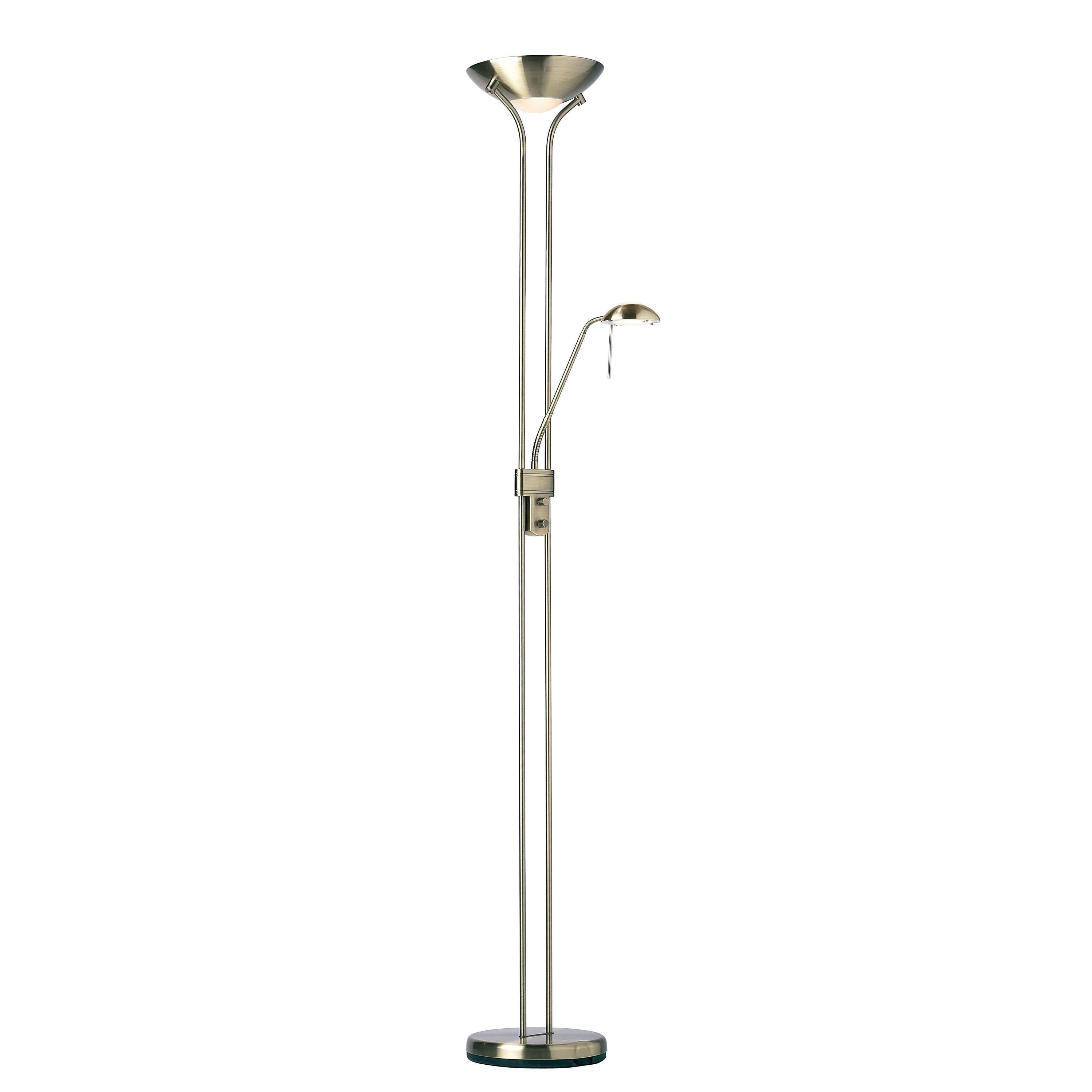 Rome Floor Lamp Antique Brass - Glass / Steel | Migo Interiors