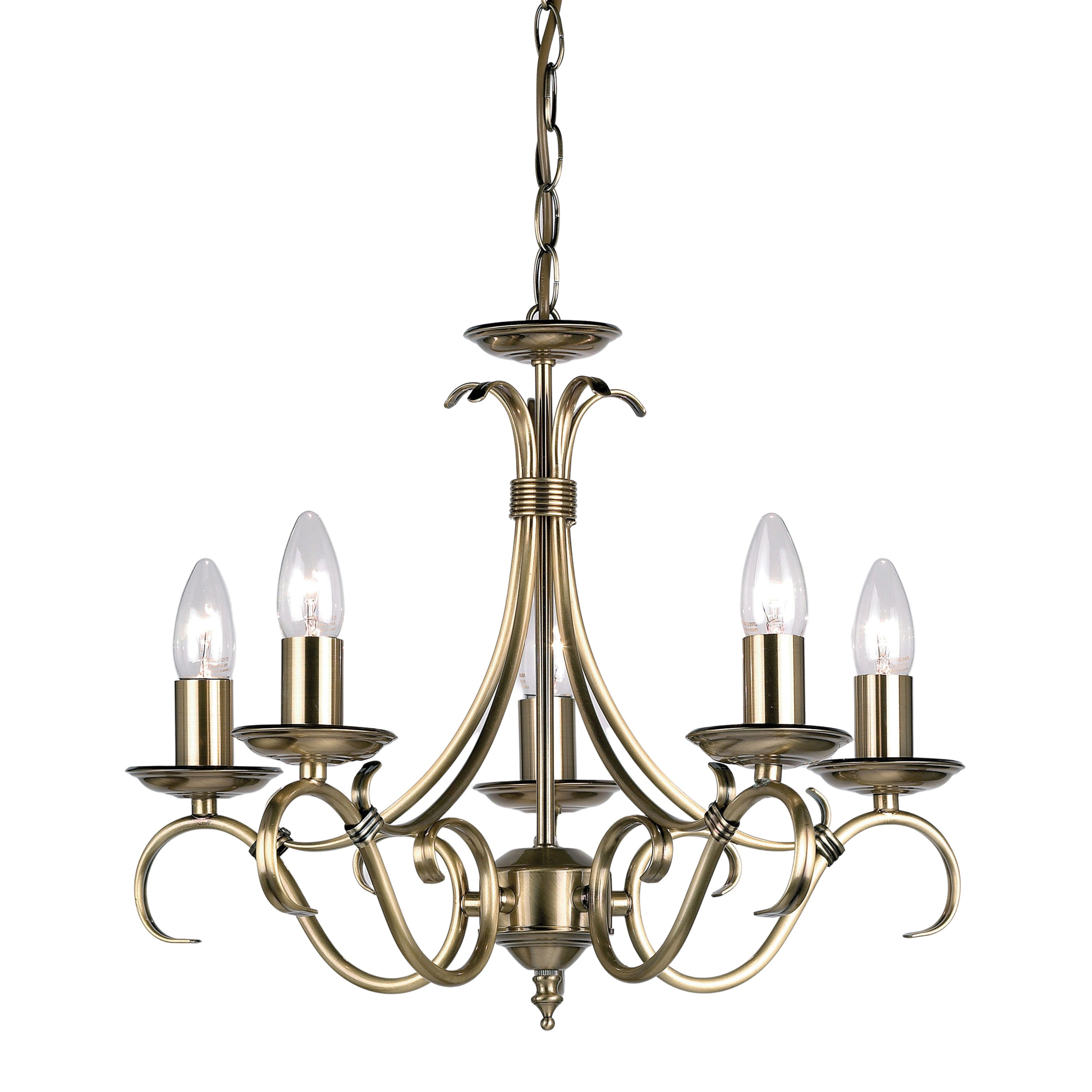 Bernice 5 Pendant Light Antique Brass - Steel | Migo Interiors
