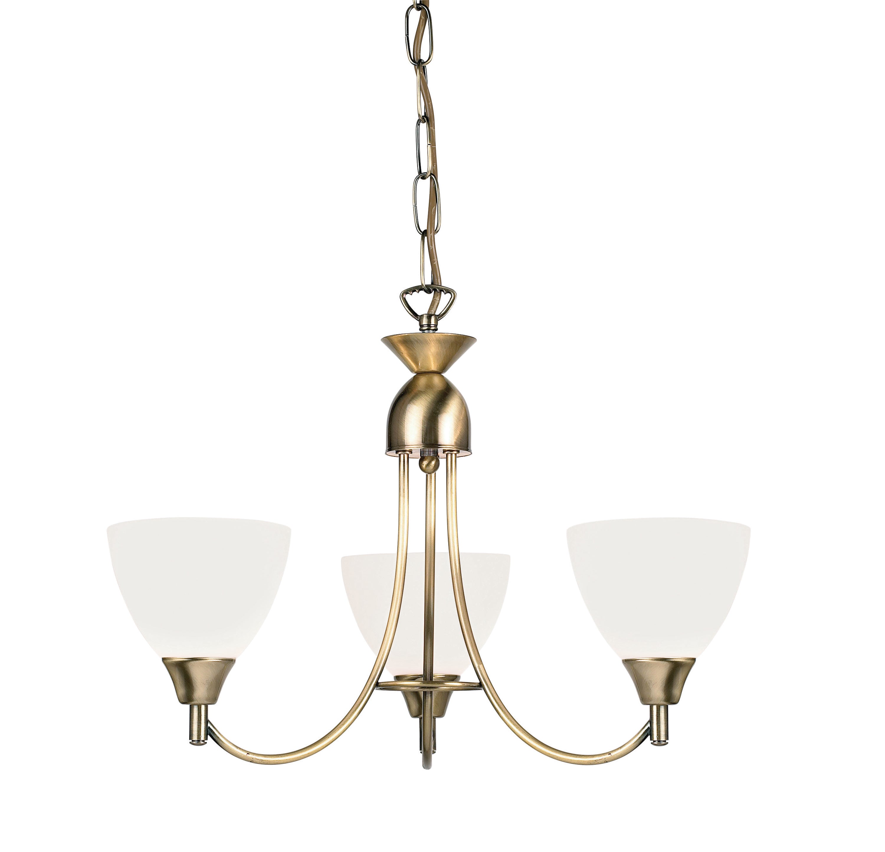 Alton 3 Pendant Light Antique Brass - Glass / Steel | Migo Interiors