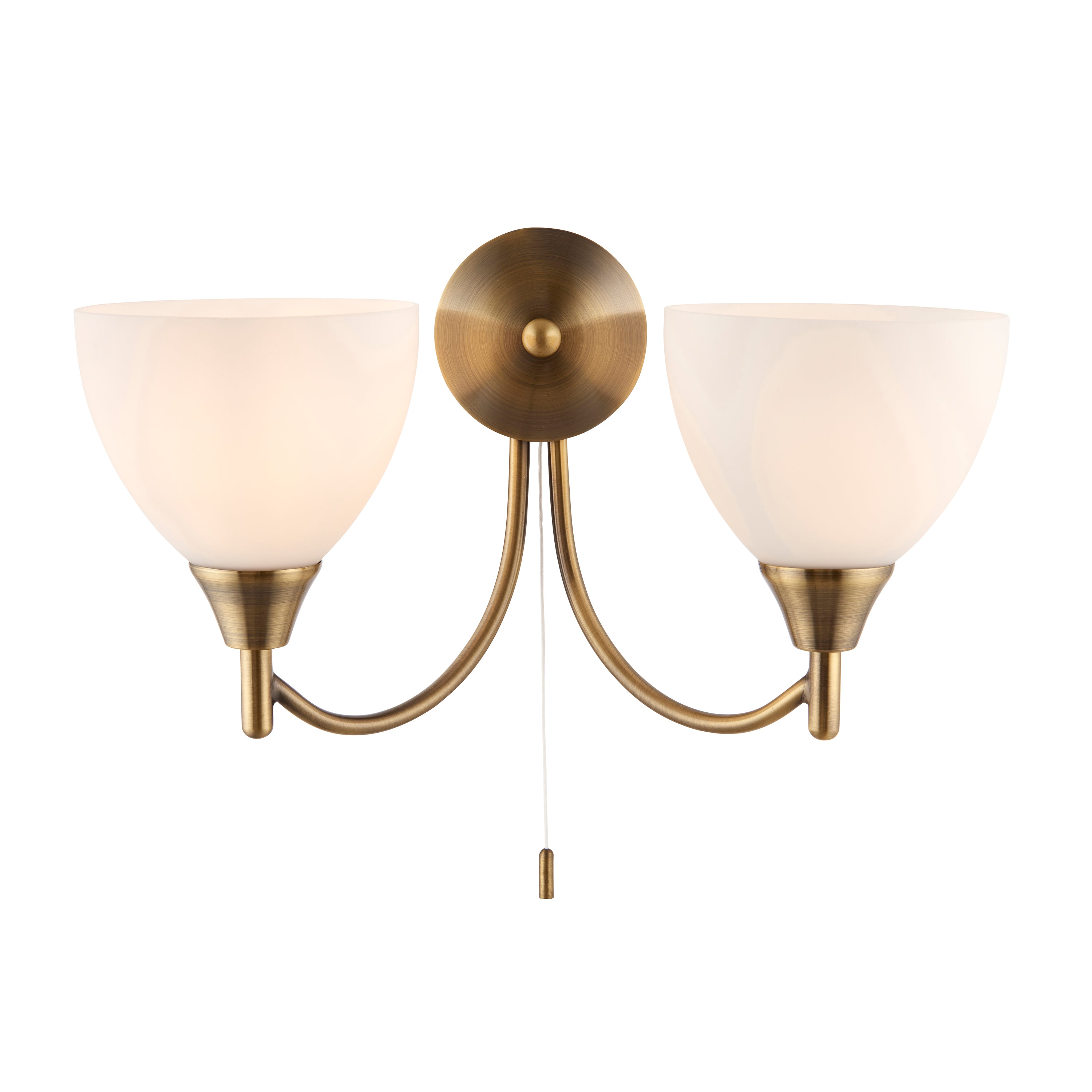 Alton 2 Wall Light Satin Chrome - Glass / Steel | Migo Interiors