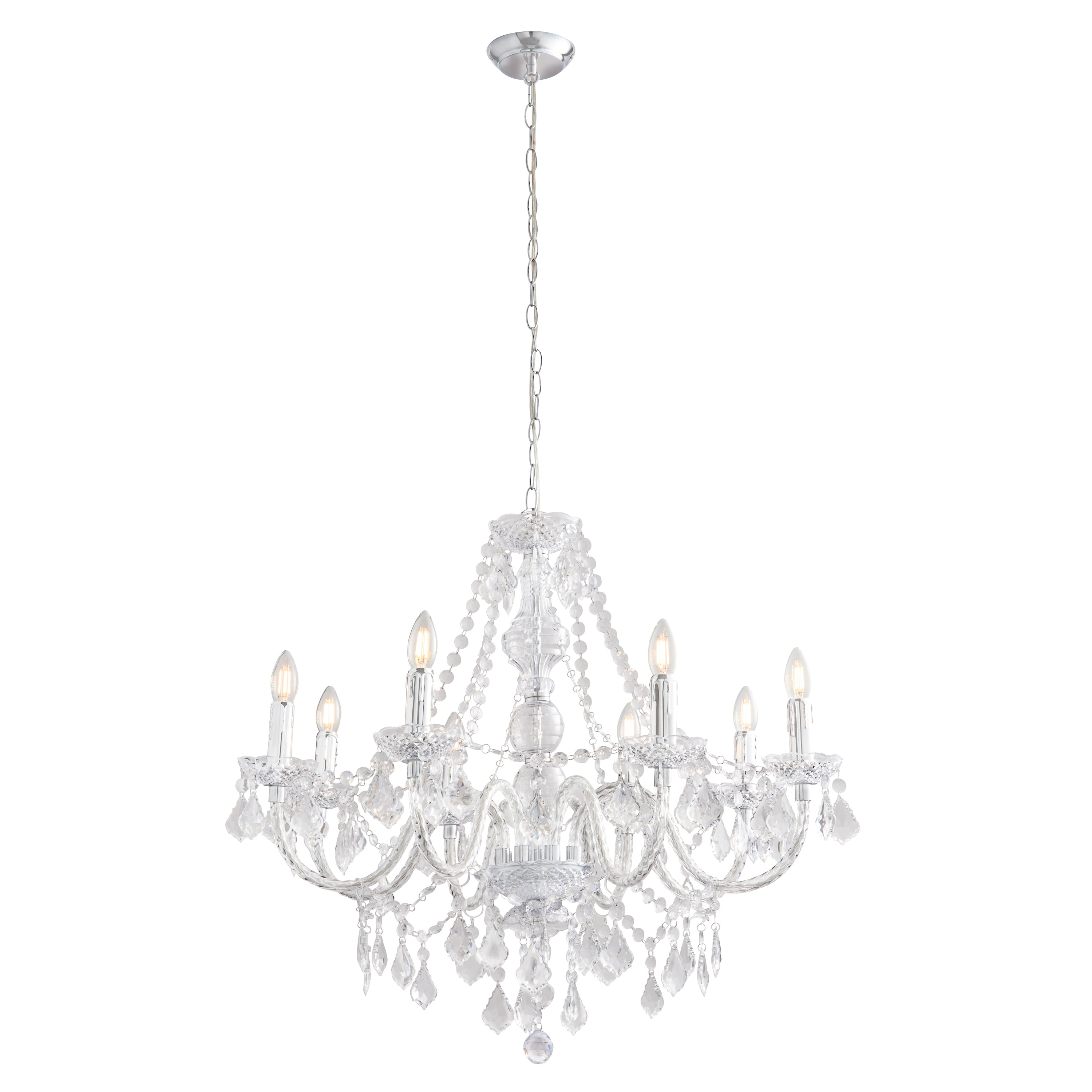 Clarence 8 Pendant Light - Acrylic / Steel | Migo Interiors