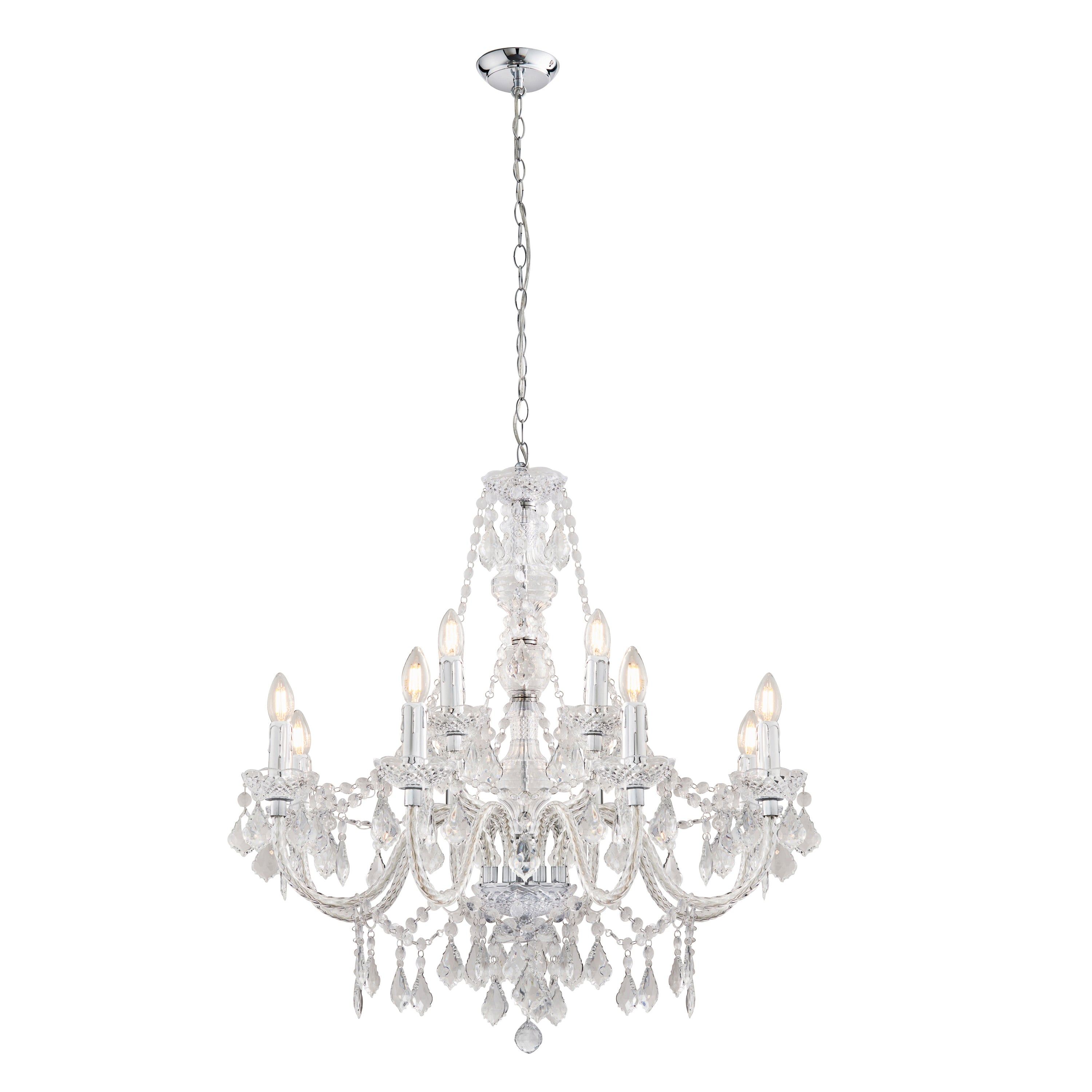 Clarence 12 Pendant Light - Acrylic / Steel | Migo Interiors