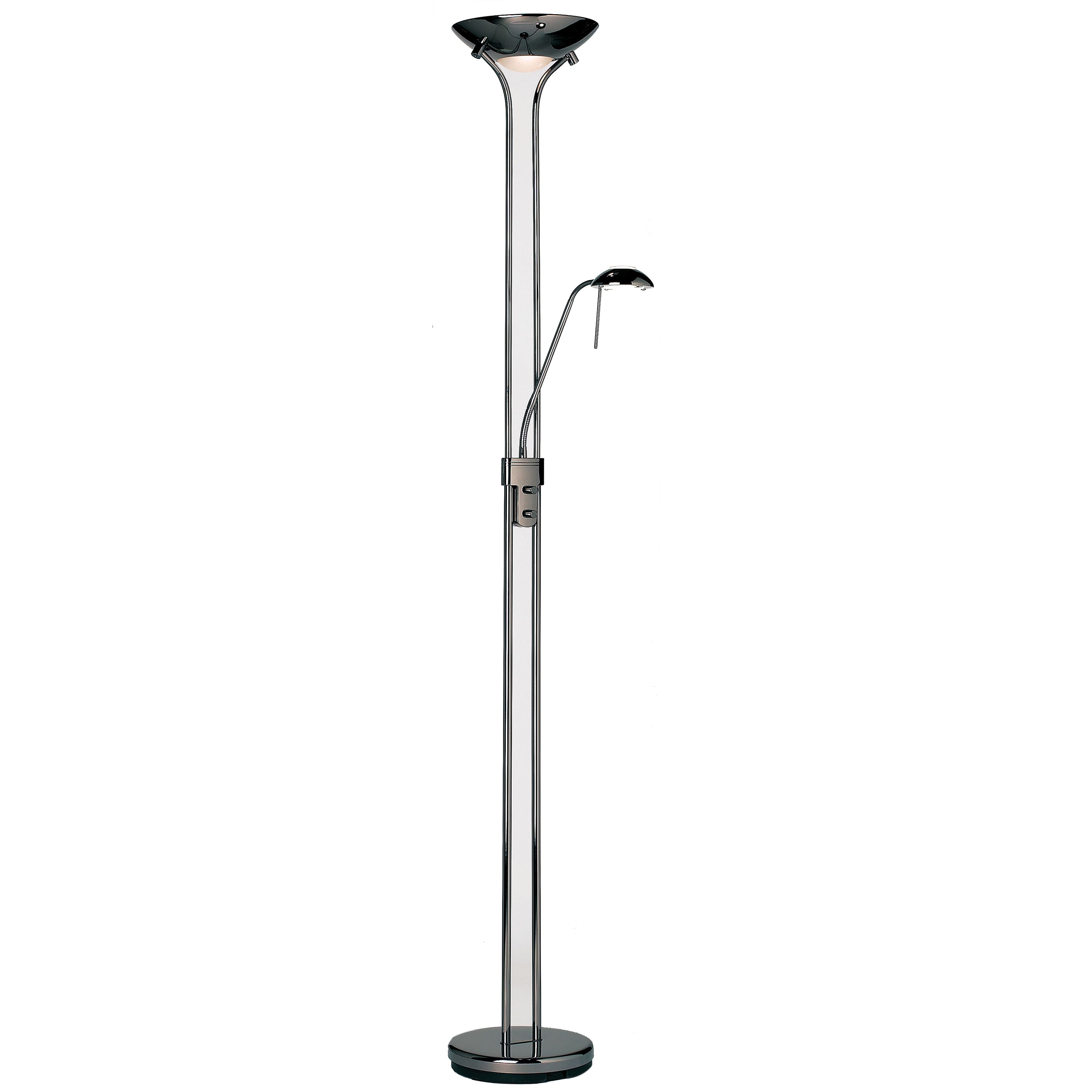 Rome Floor Lamp Black Chrome - Glass / Steel | Migo Interiors