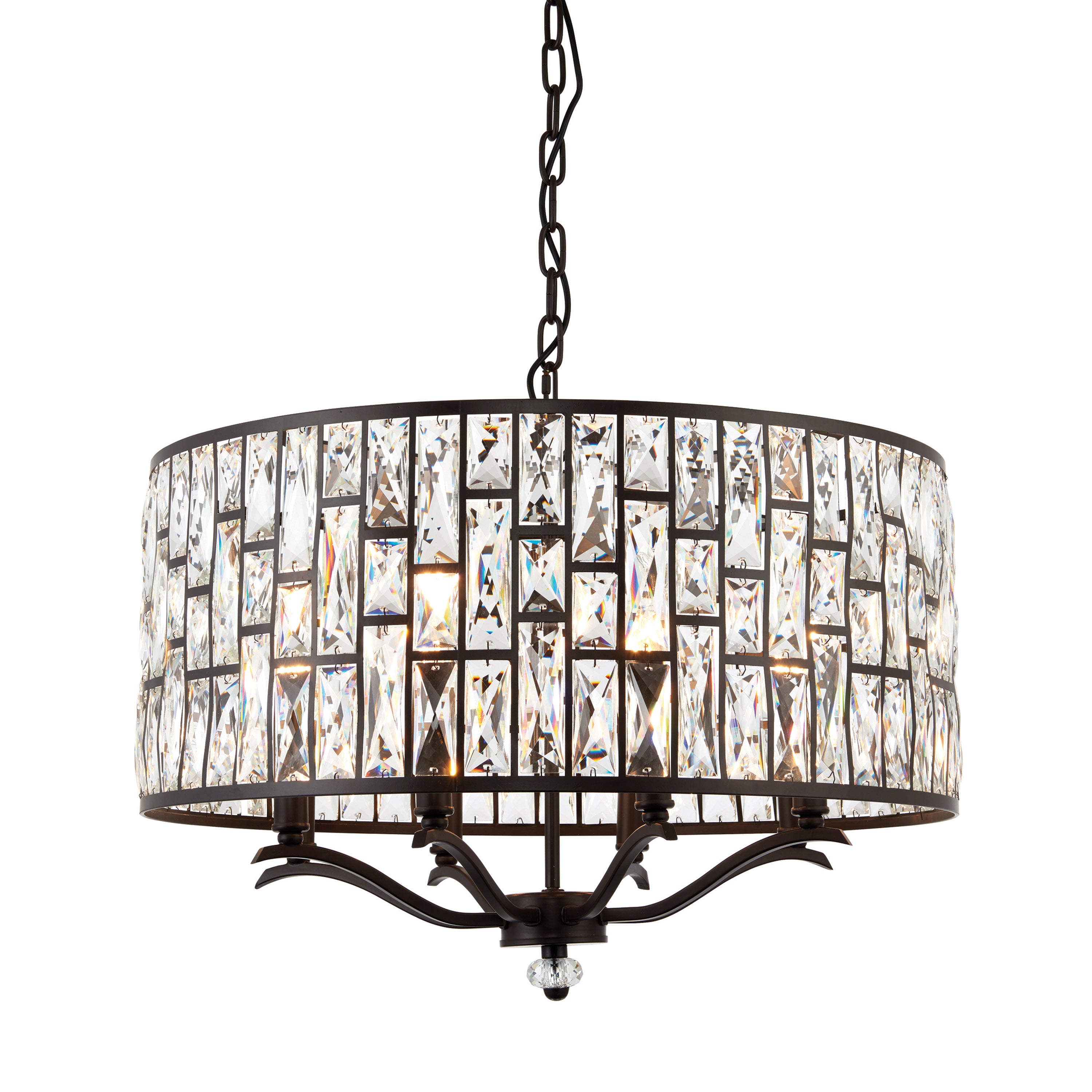 Belle 8 Pendant Light - Crystal Glass / Steel | Migo Interiors