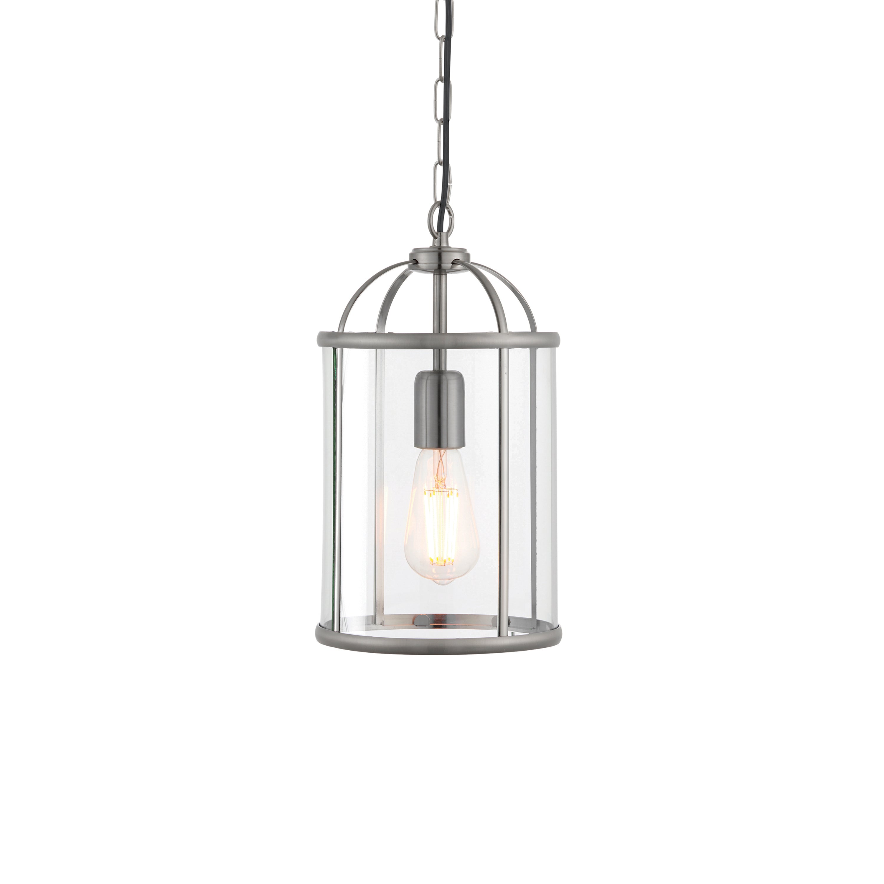 Lambeth Pendant Light Satin Nickel - Glass / Steel | Migo Interiors