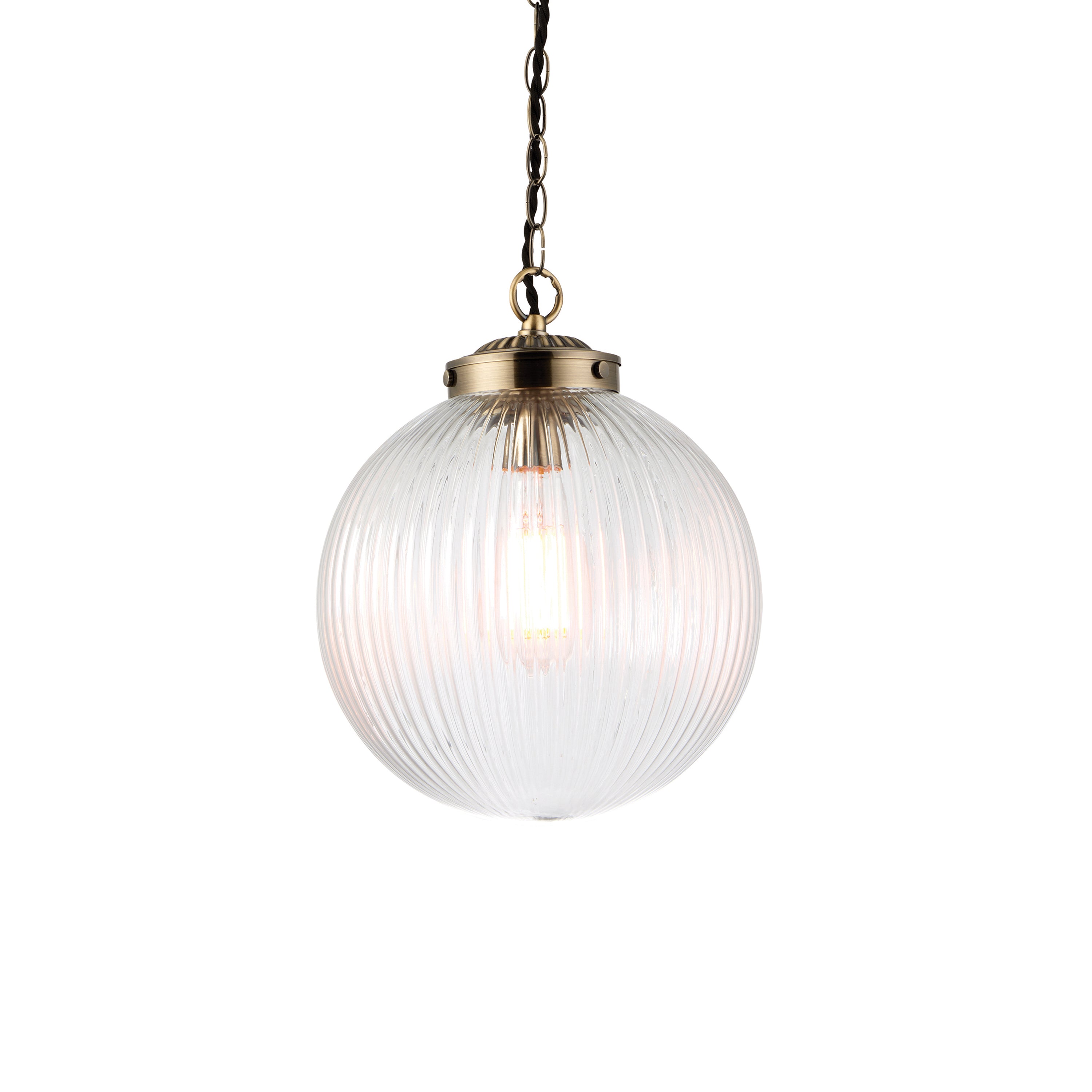 Brydon Pendant Light Clear Glass 400-1000mm - Glass / Steel | Migo Interiors