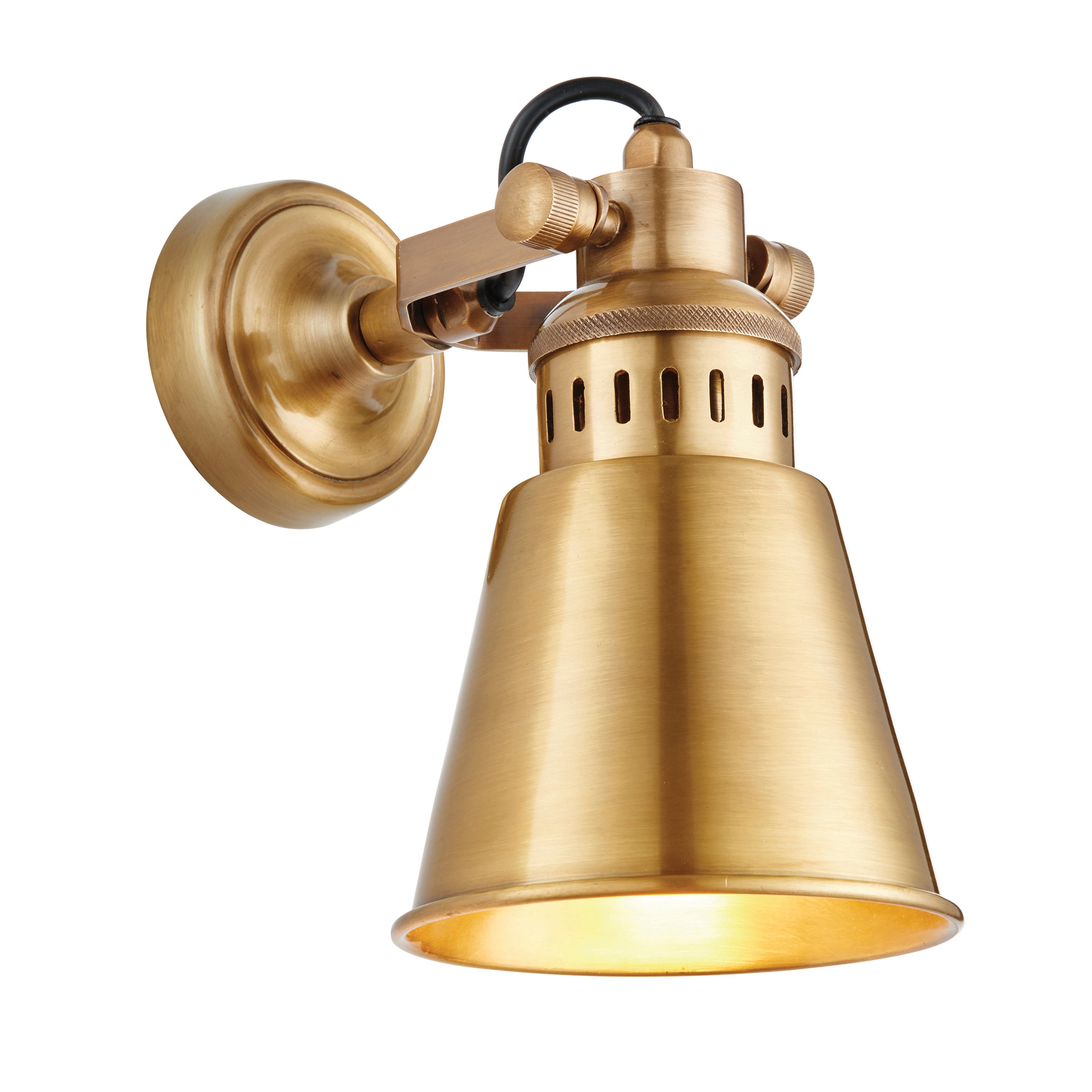 Elms Wall Light Antique Brass - Brass | Migo Interiors