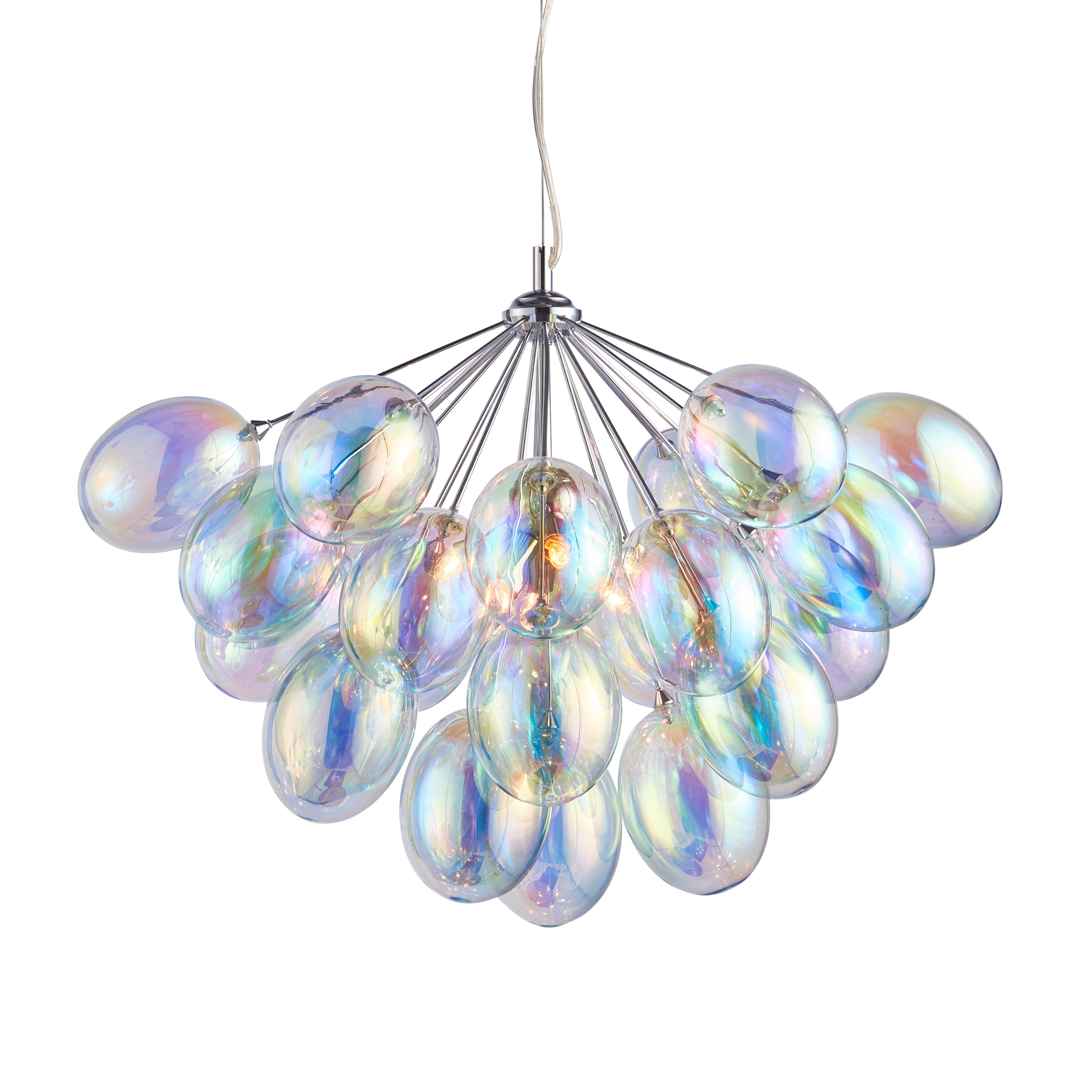 Infinity 6 Pendant Light Chrome - Glass / Steel | Migo Interiors